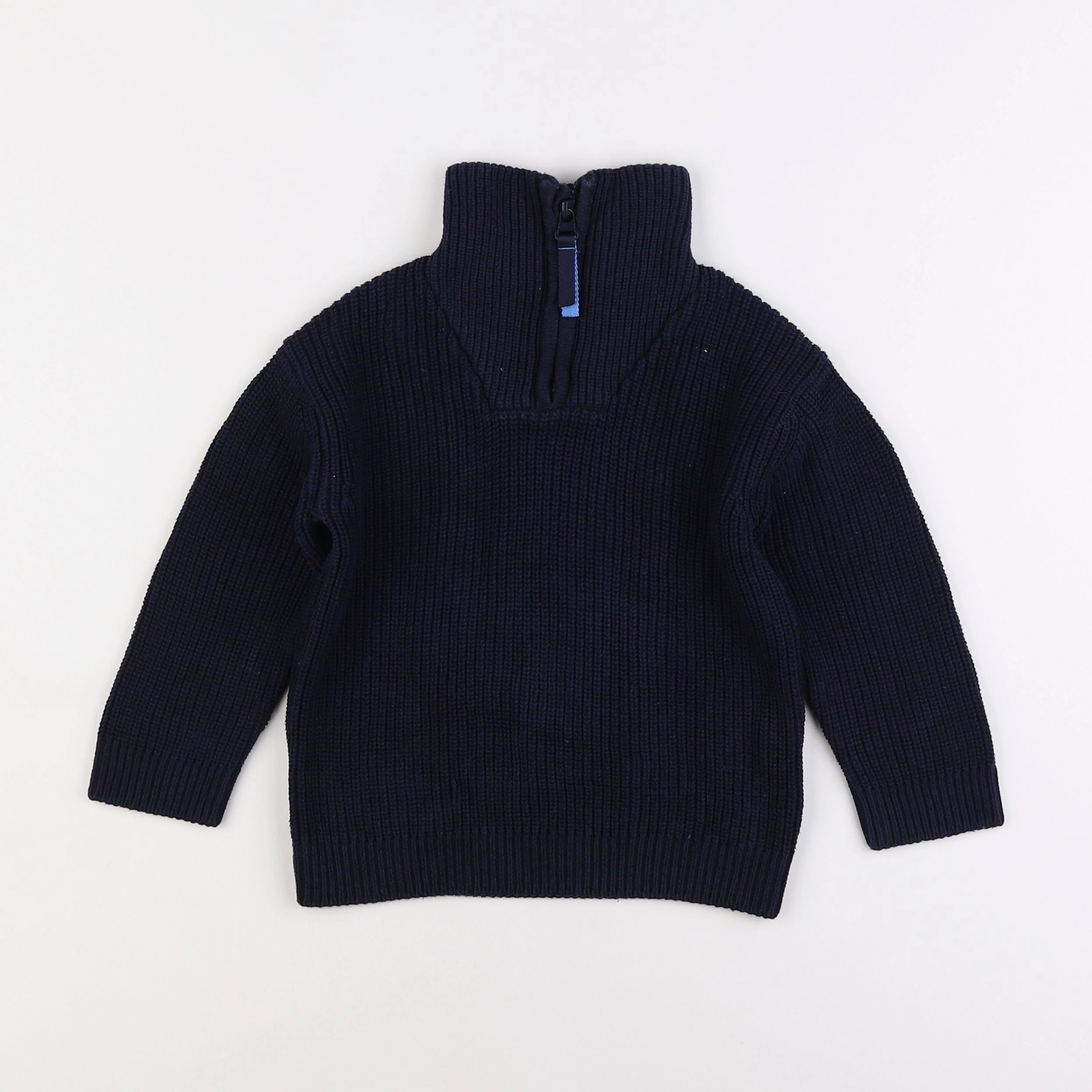 H&M - pull bleu - 2/4 ans