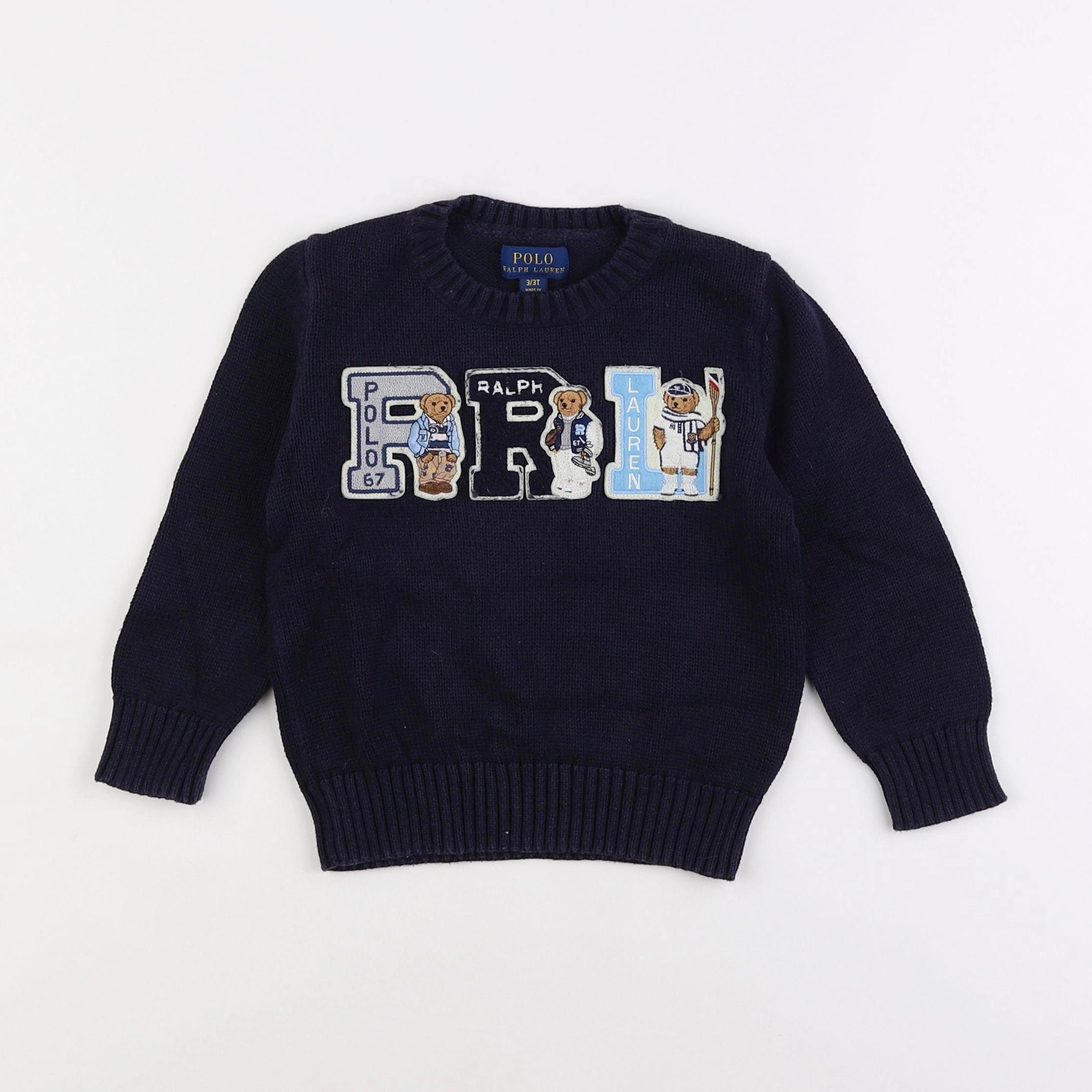 Ralph Lauren - pull bleu - 3 ans