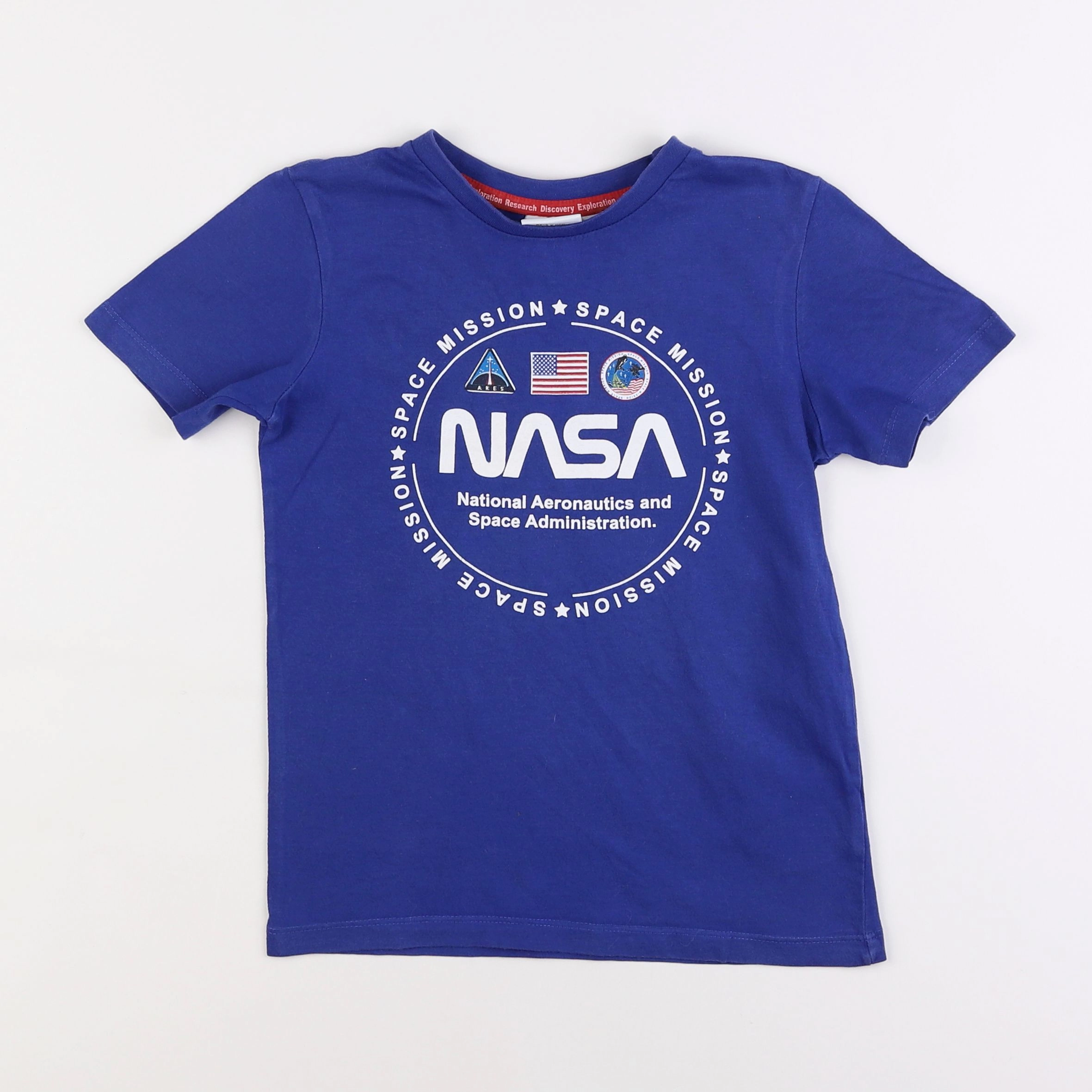 Vertbaudet - tee-shirt bleu - 8 ans