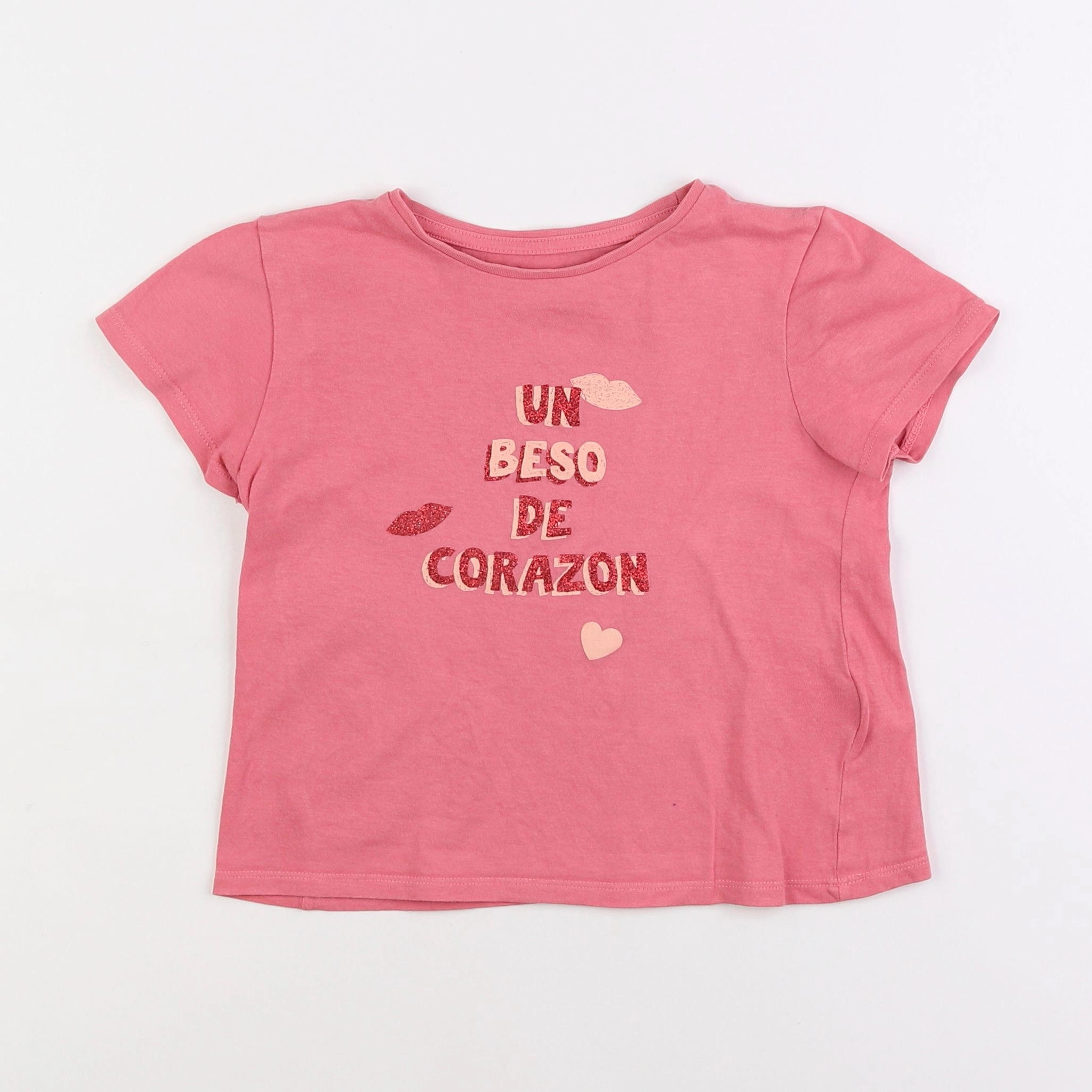 Vertbaudet - tee-shirt rose - 6 ans