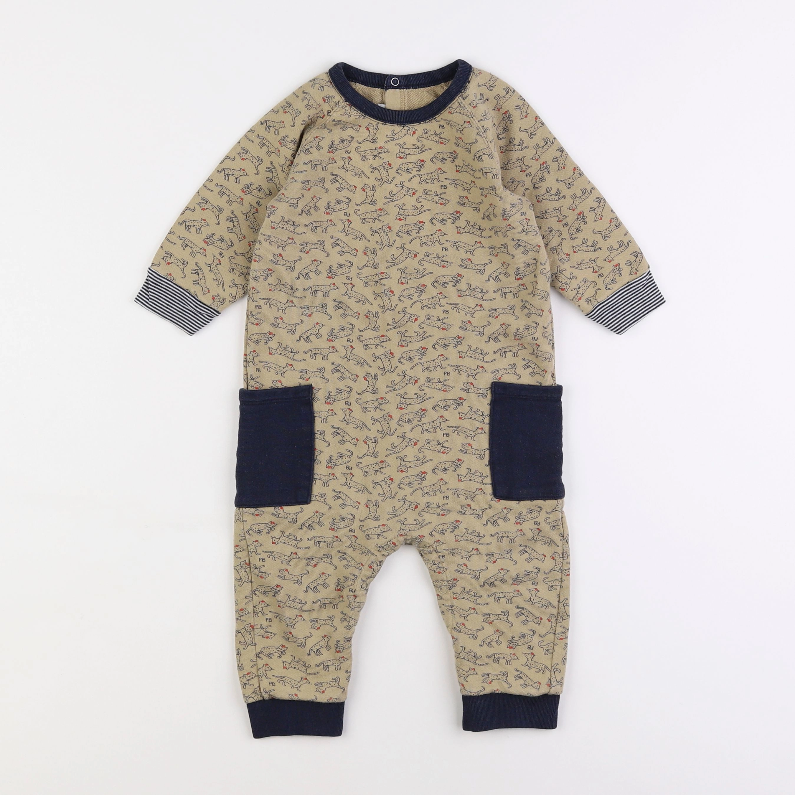 Petit Bateau - combinaison vert - 18 mois