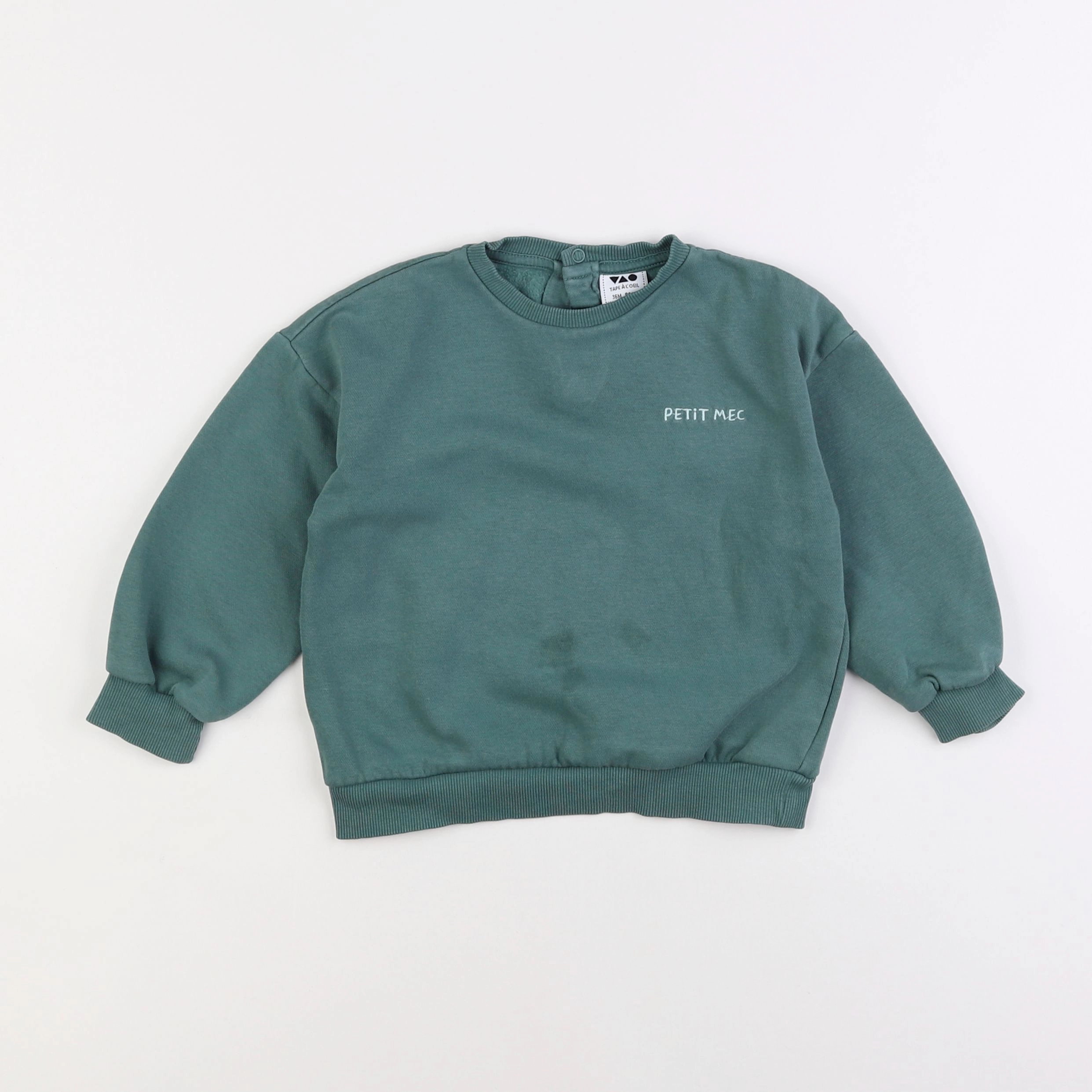 Tape à l'oeil - sweat vert - 3 ans