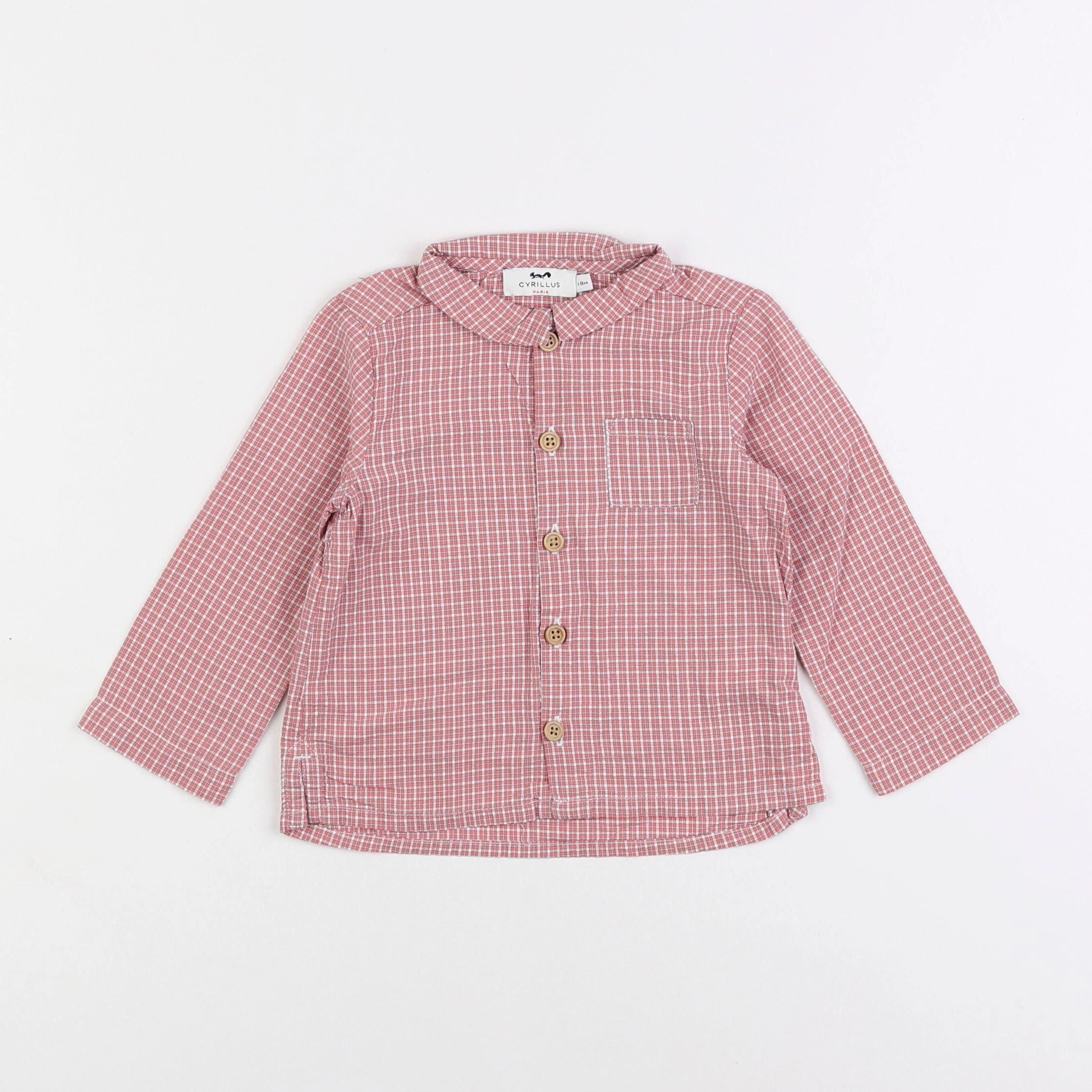 Cyrillus - chemise rouge - 18 mois