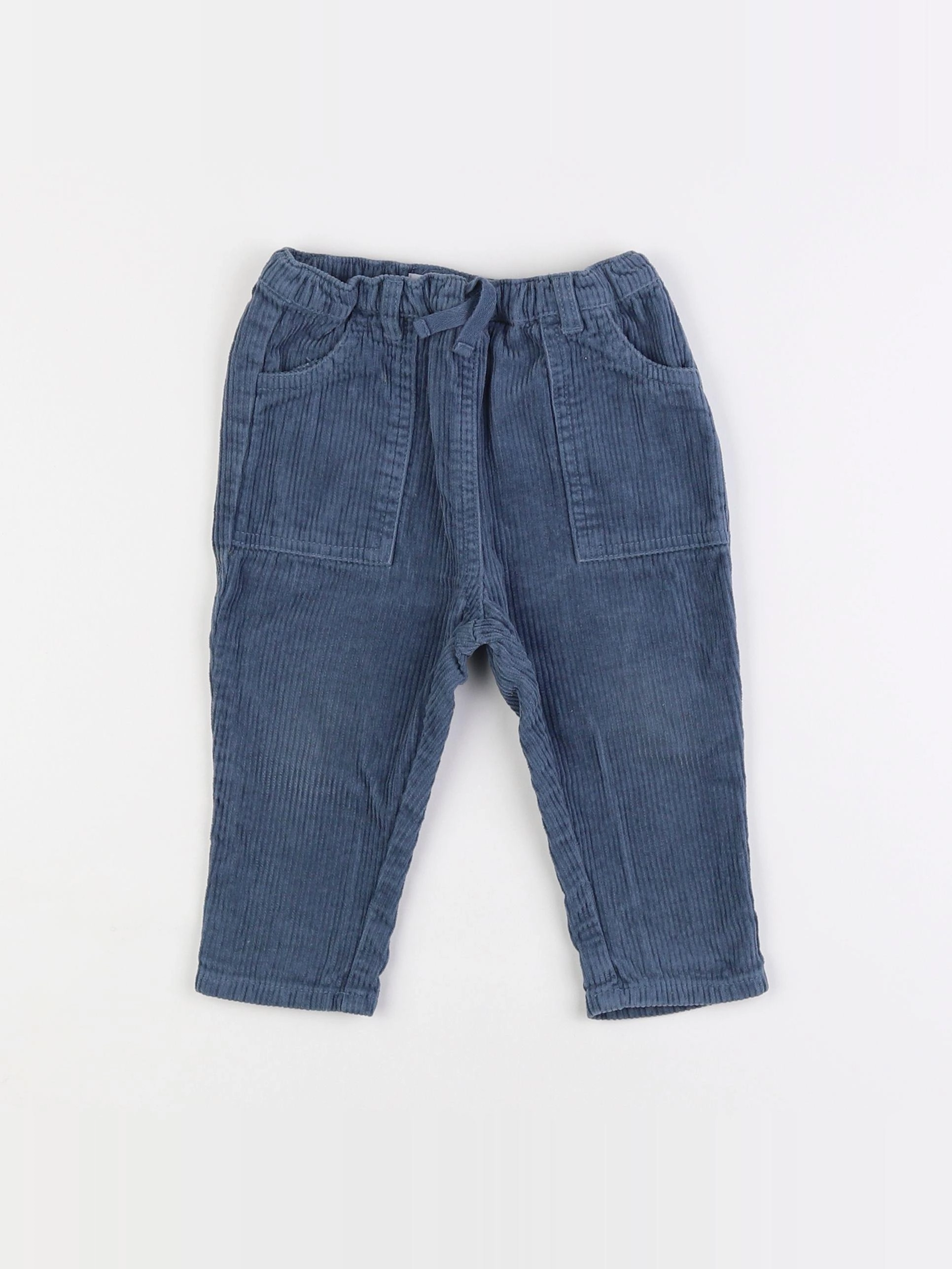 Vertbaudet - pantalon bleu - 12 mois