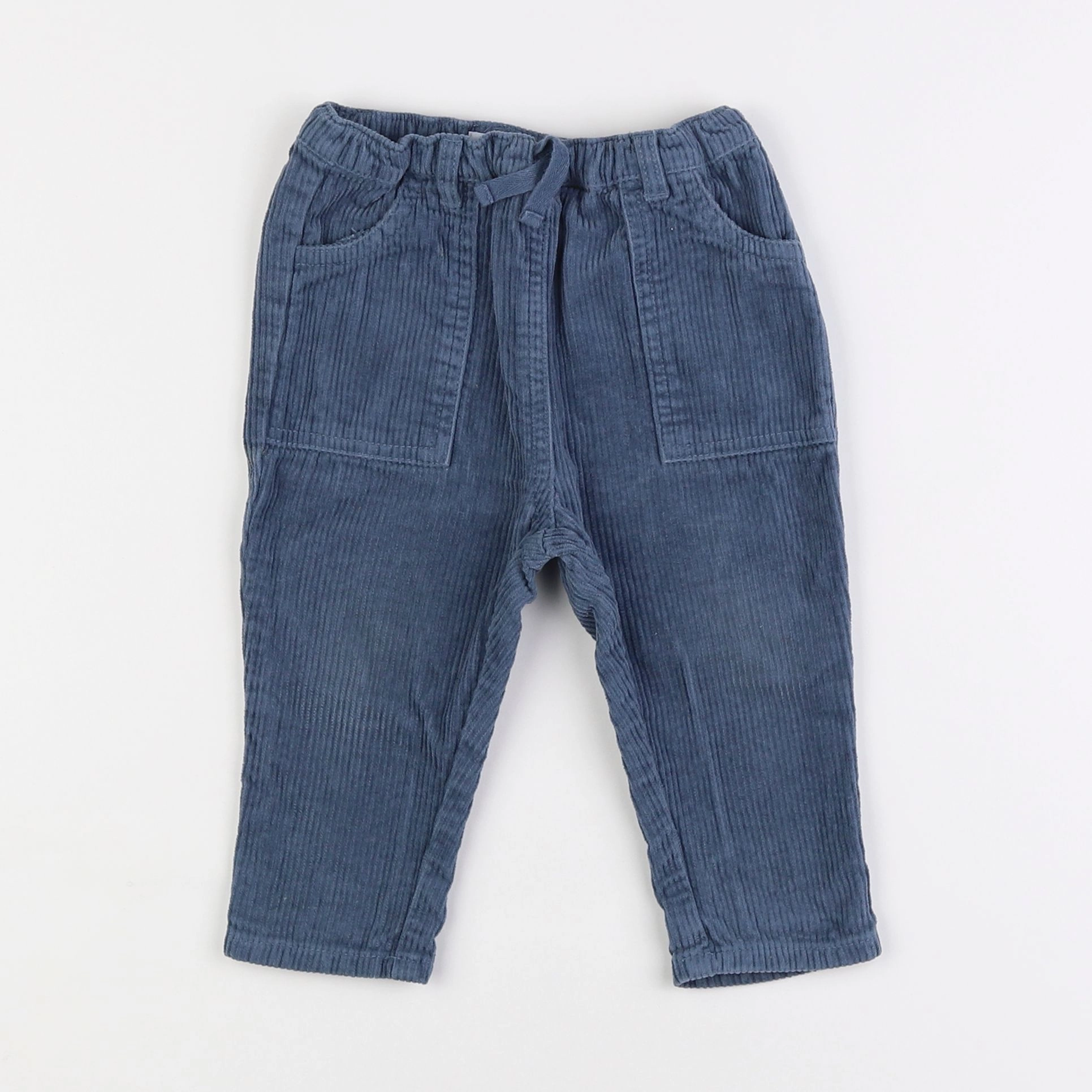 Vertbaudet - pantalon bleu - 12 mois