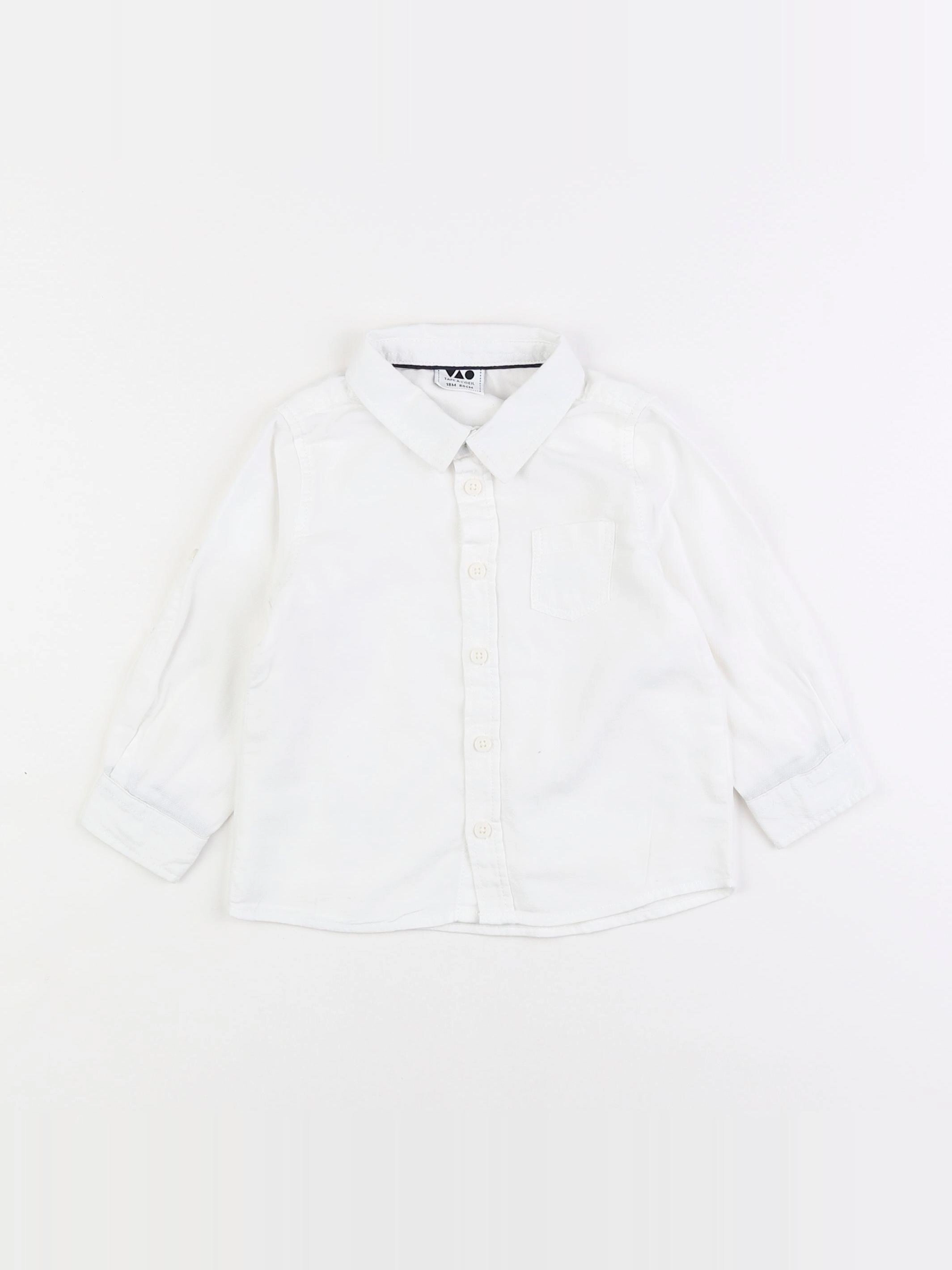 Tape à l'oeil - chemise blanc - 18 mois