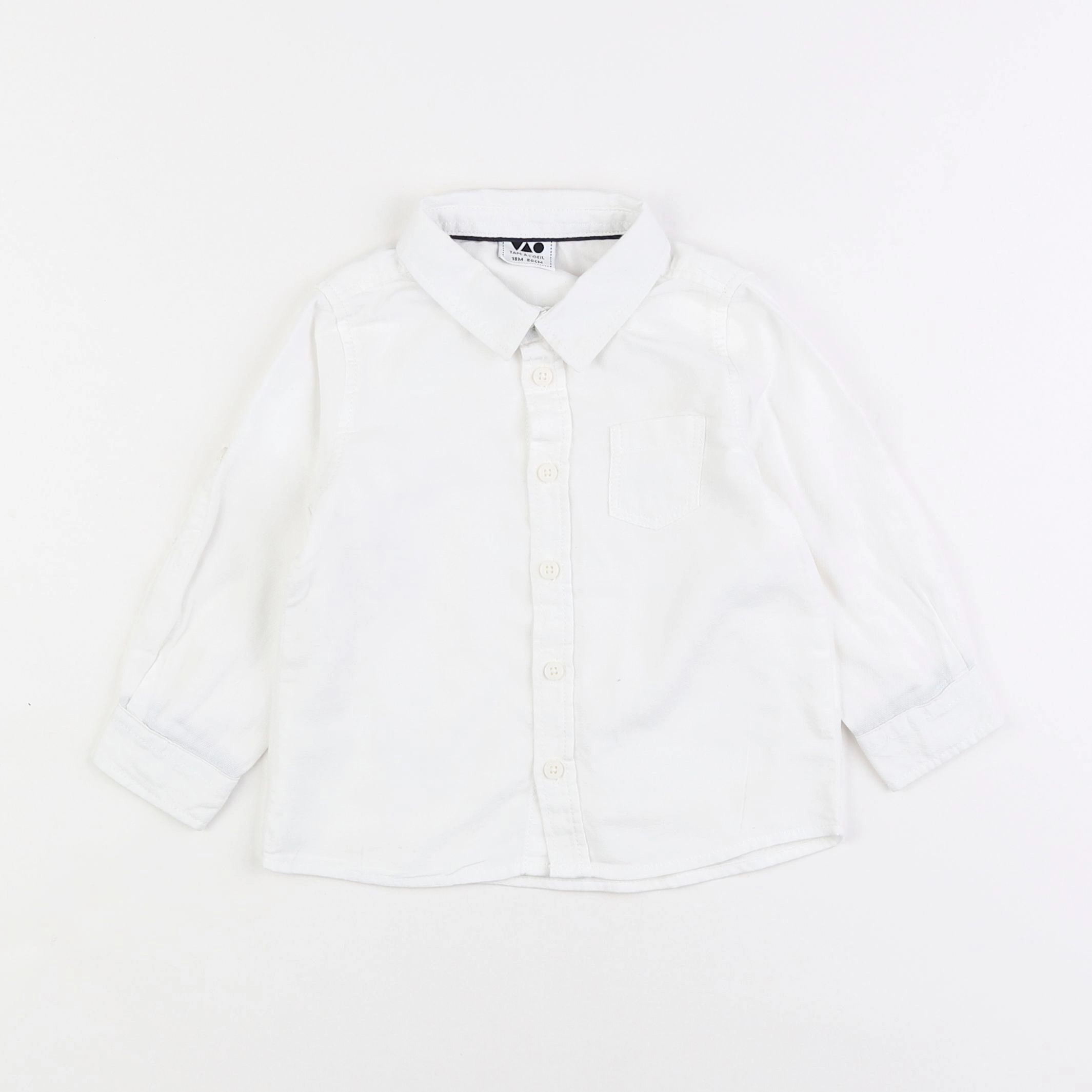 Tape à l'oeil - chemise blanc - 18 mois