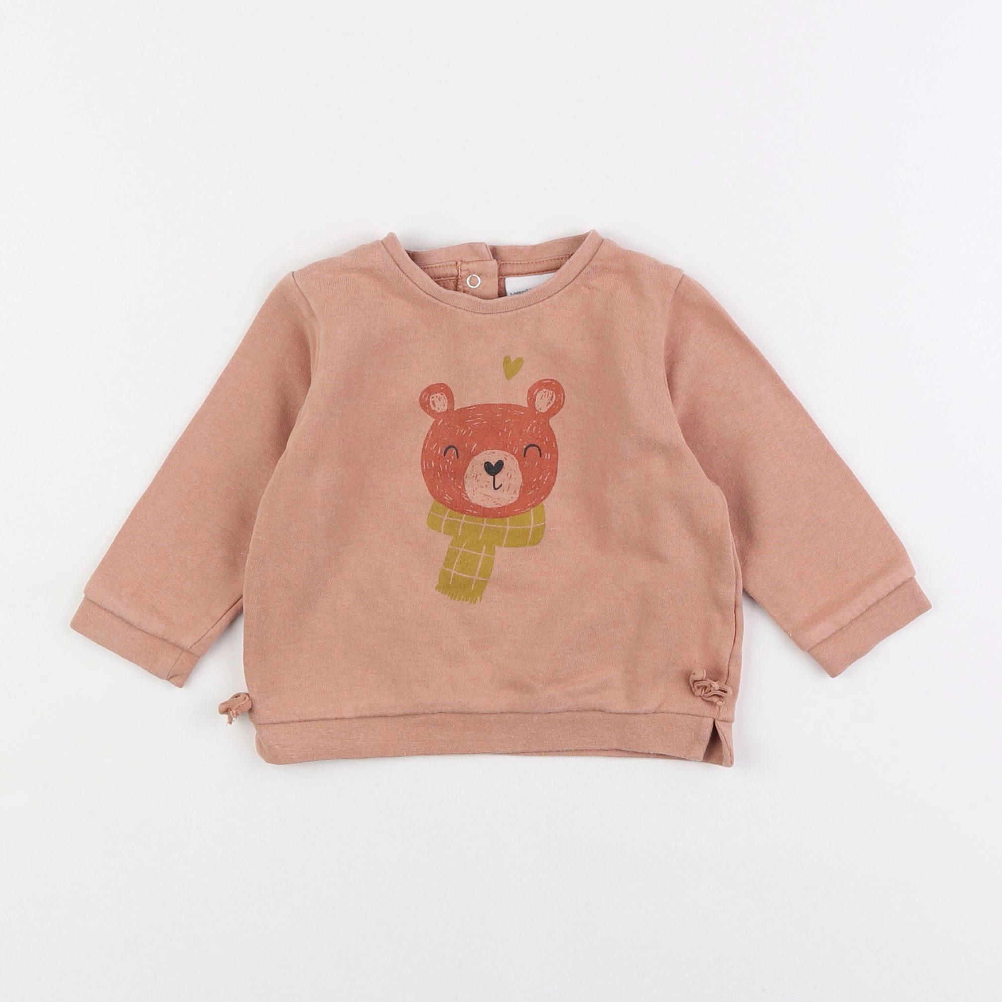 Vertbaudet - sweat marron - 12 mois