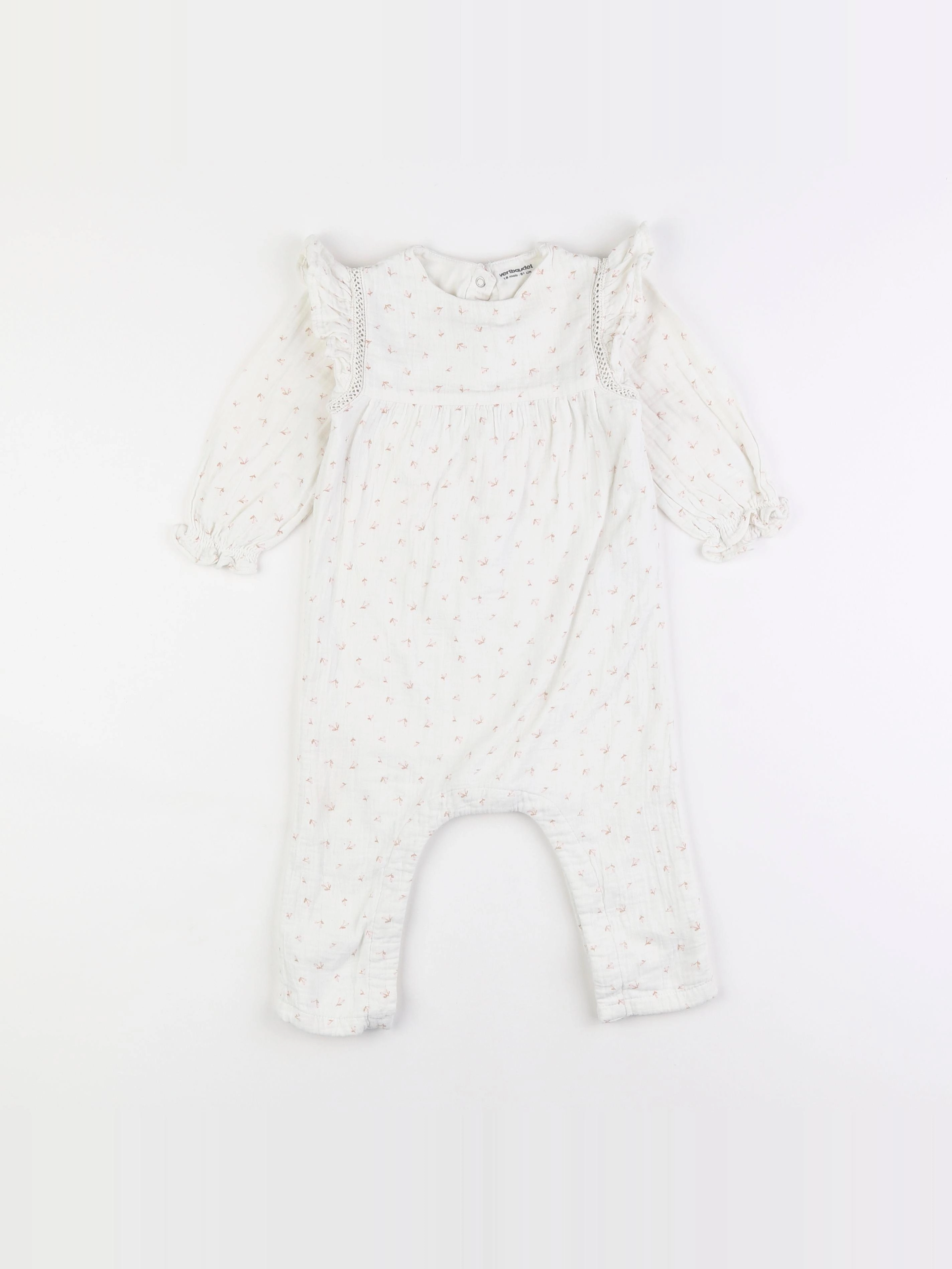 Vertbaudet - combinaison beige - 18 mois