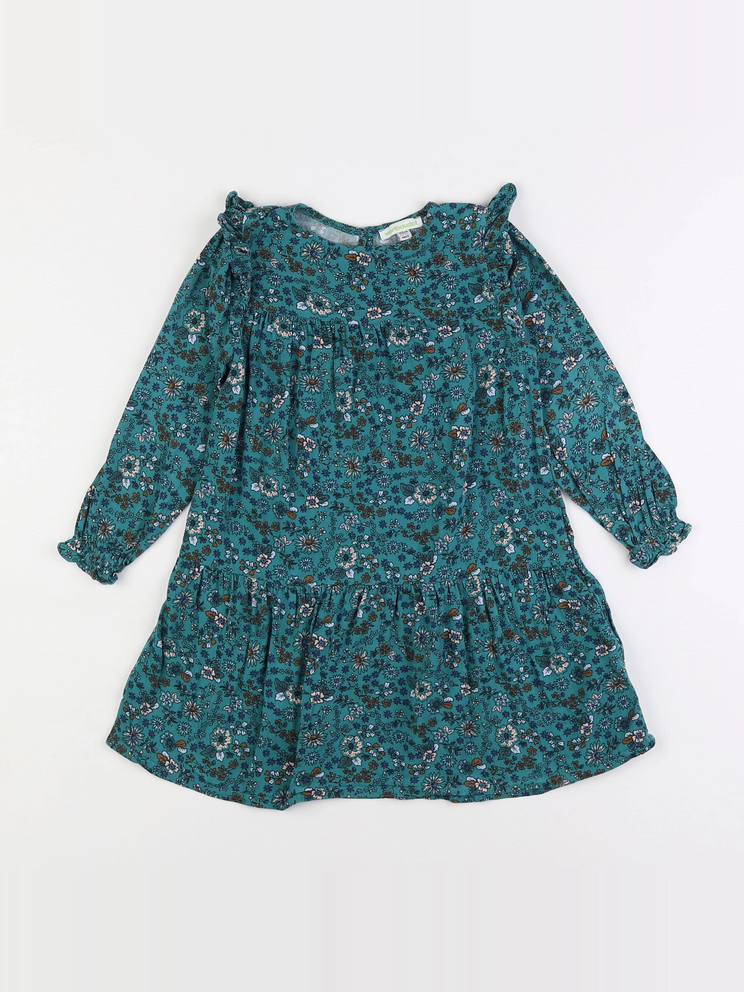 Vertbaudet - robe vert - 4 ans