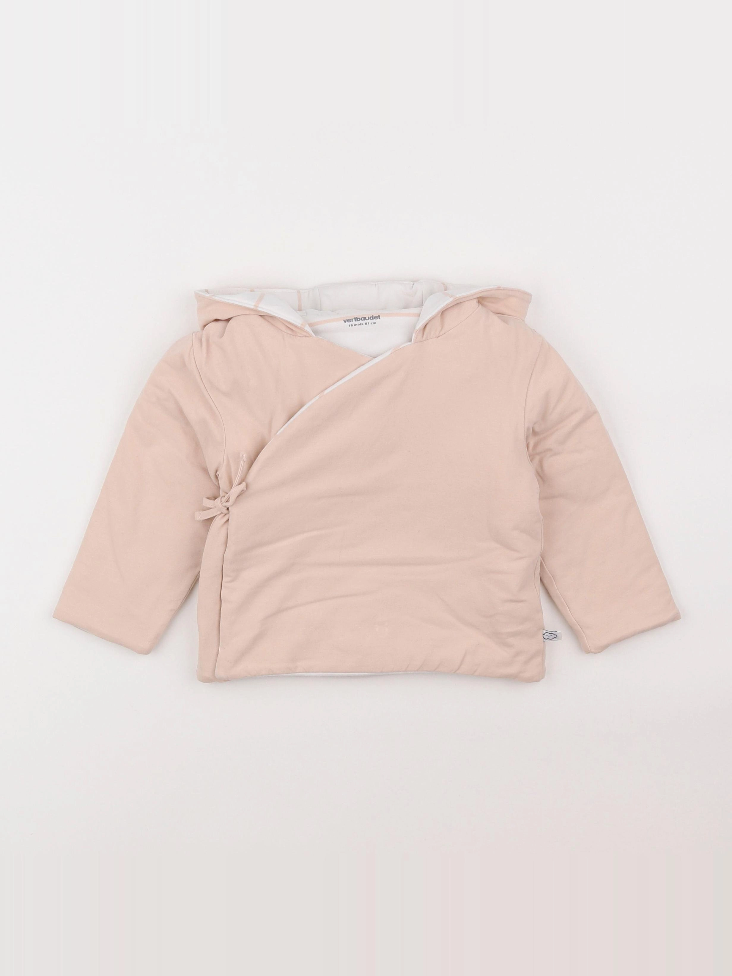 Vertbaudet - sweat rose - 18 mois