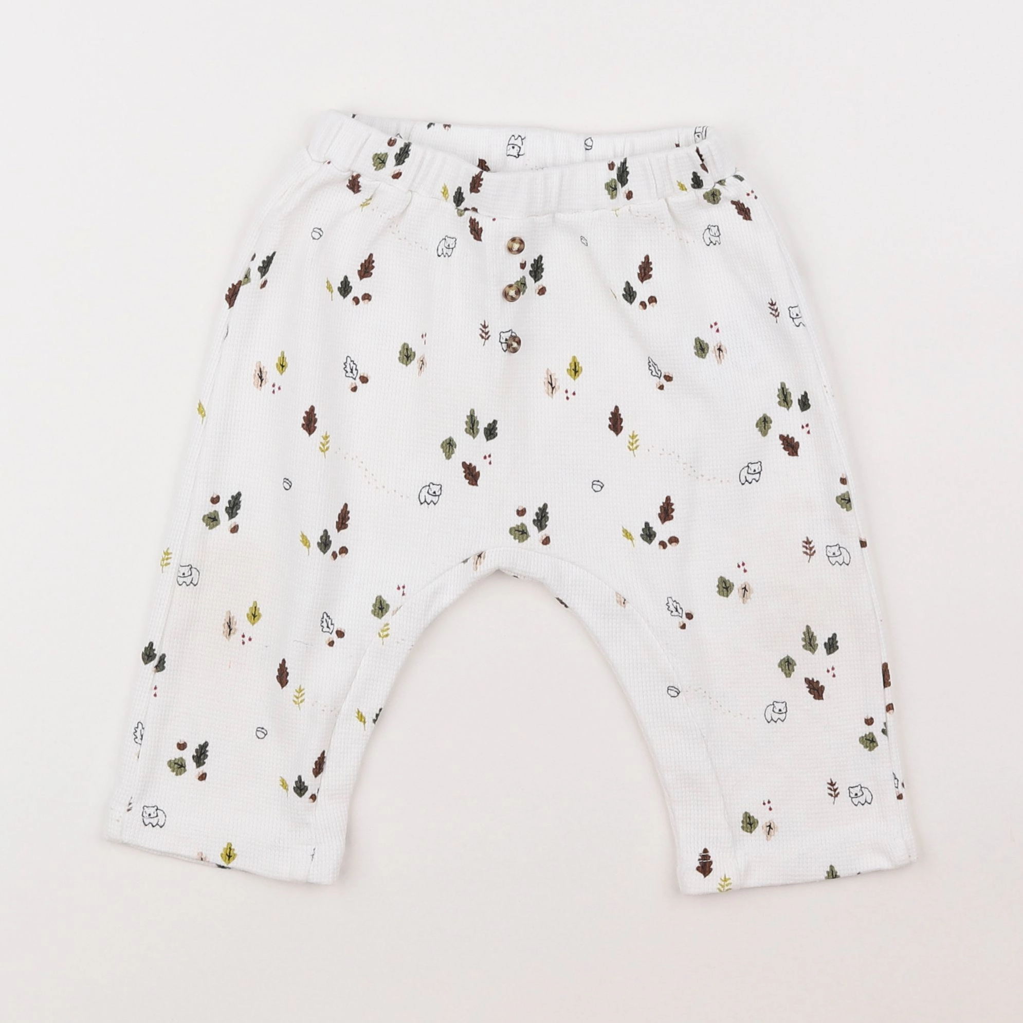 Vertbaudet - pantalon blanc - 9 mois