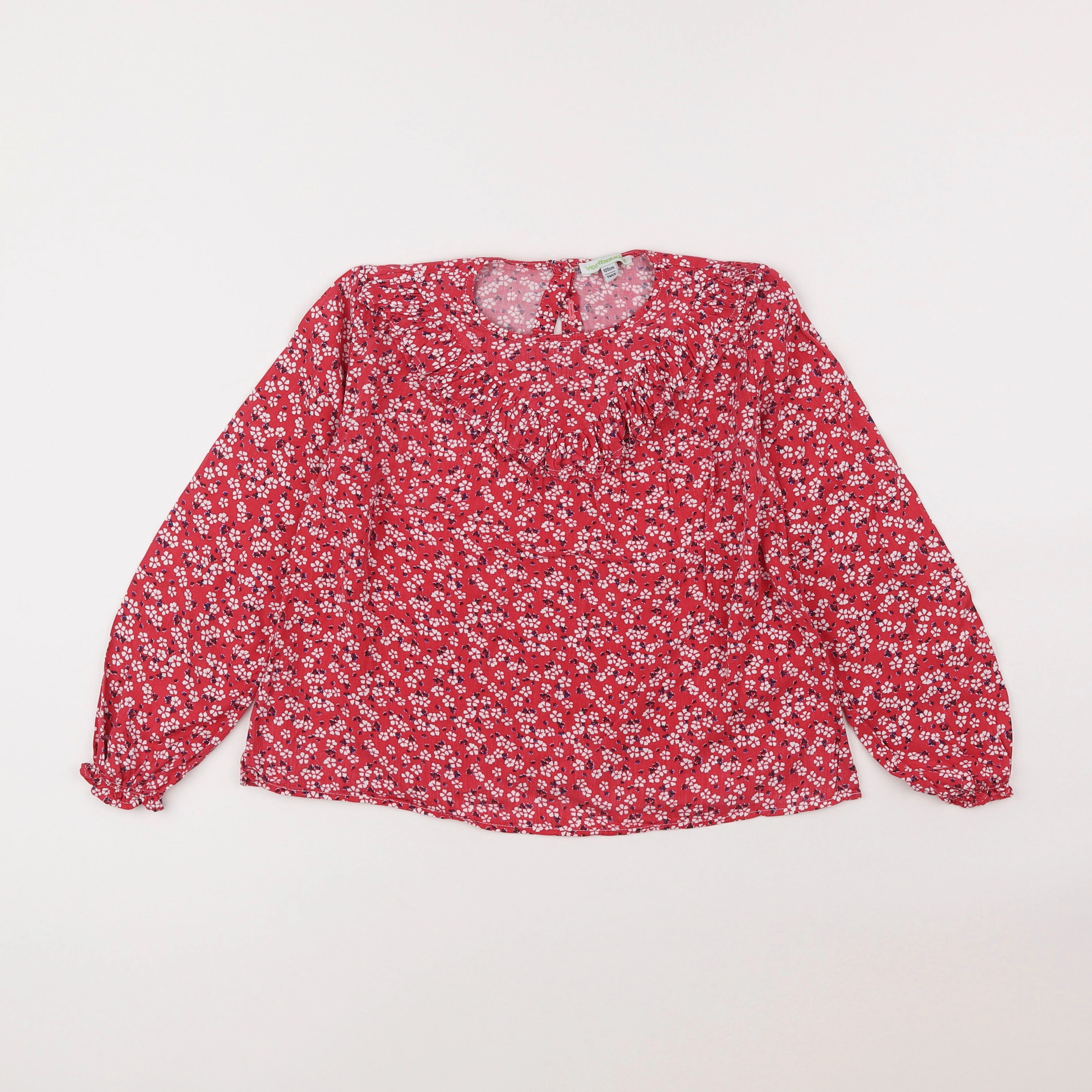 Vertbaudet - blouse rouge - 7 ans