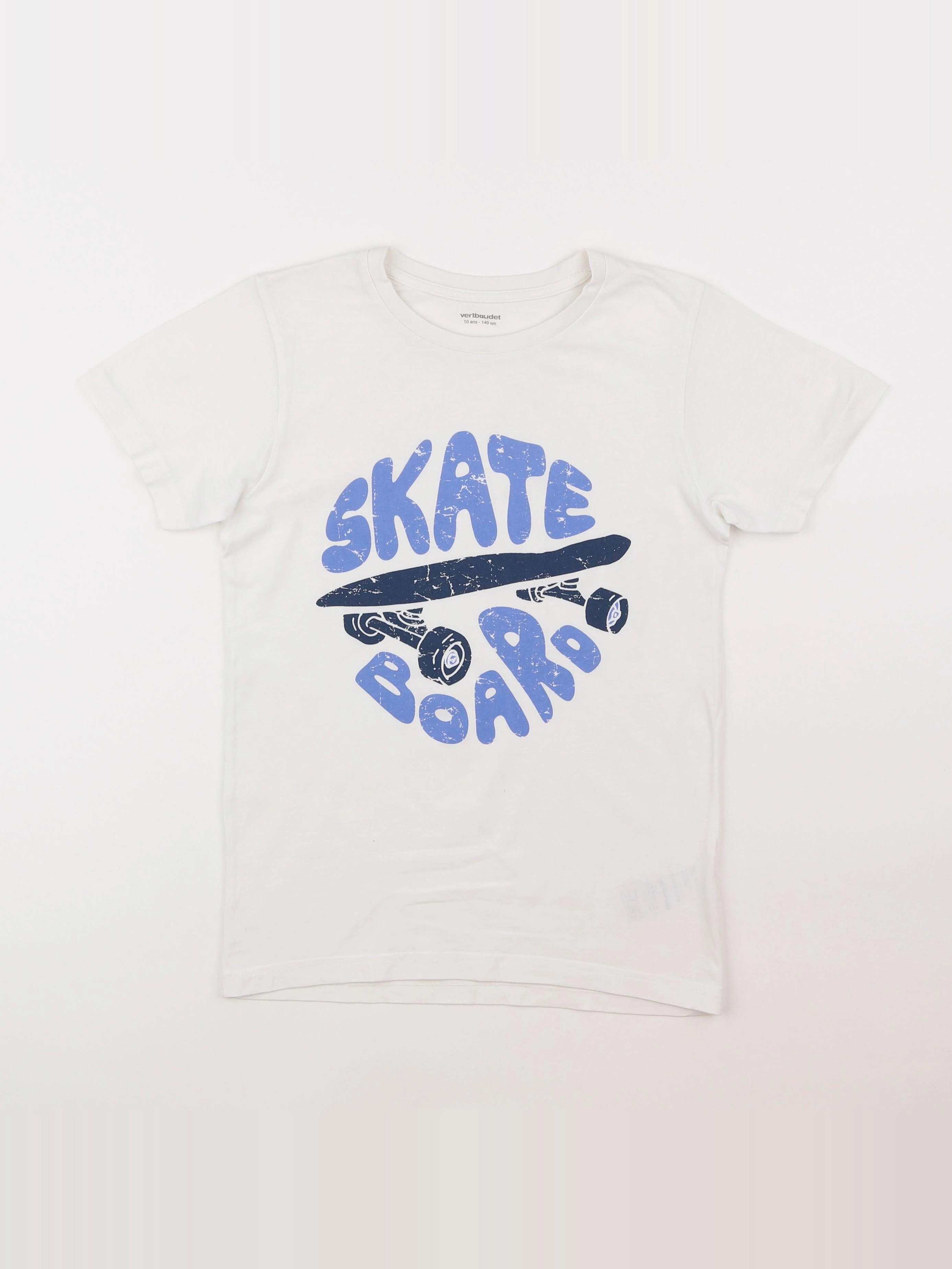 Vertbaudet - tee-shirt bleu - 10 ans