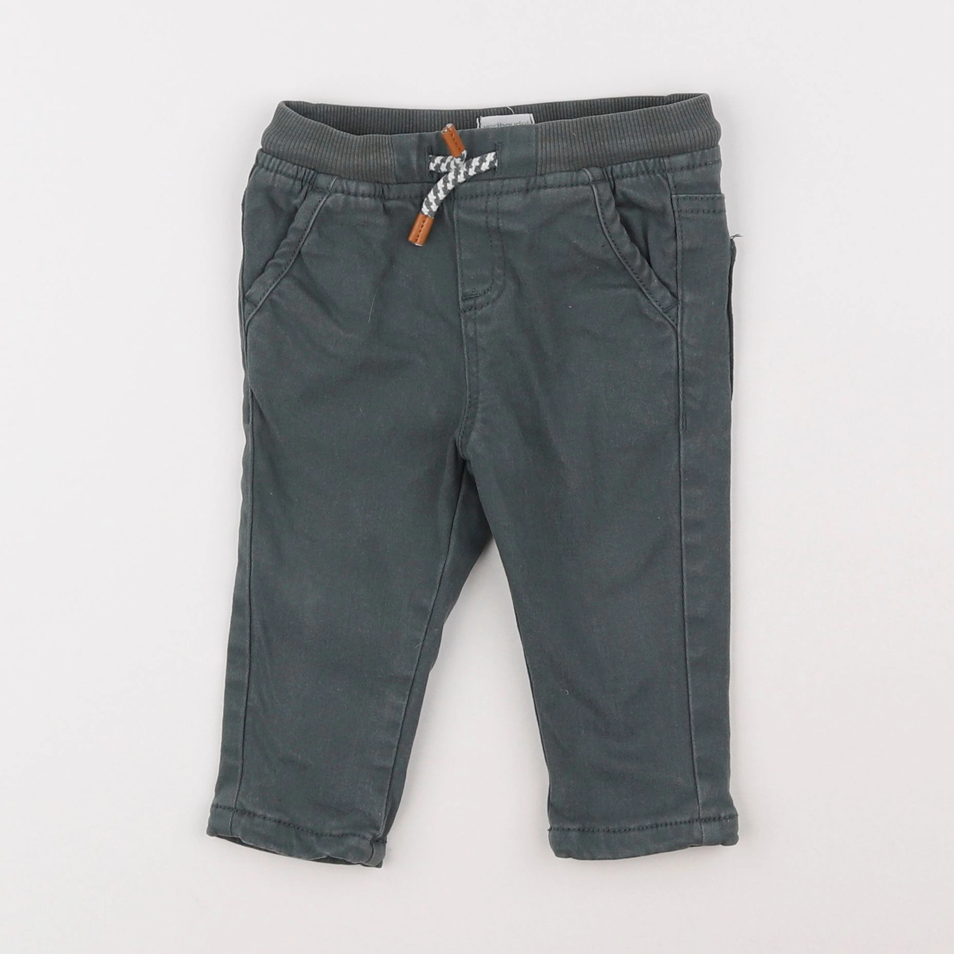 Vertbaudet - pantalon vert - 9 mois