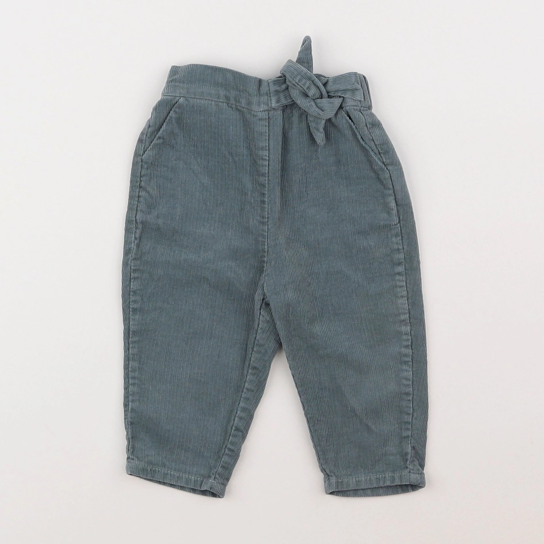 Vertbaudet - pantalon vert - 9 mois