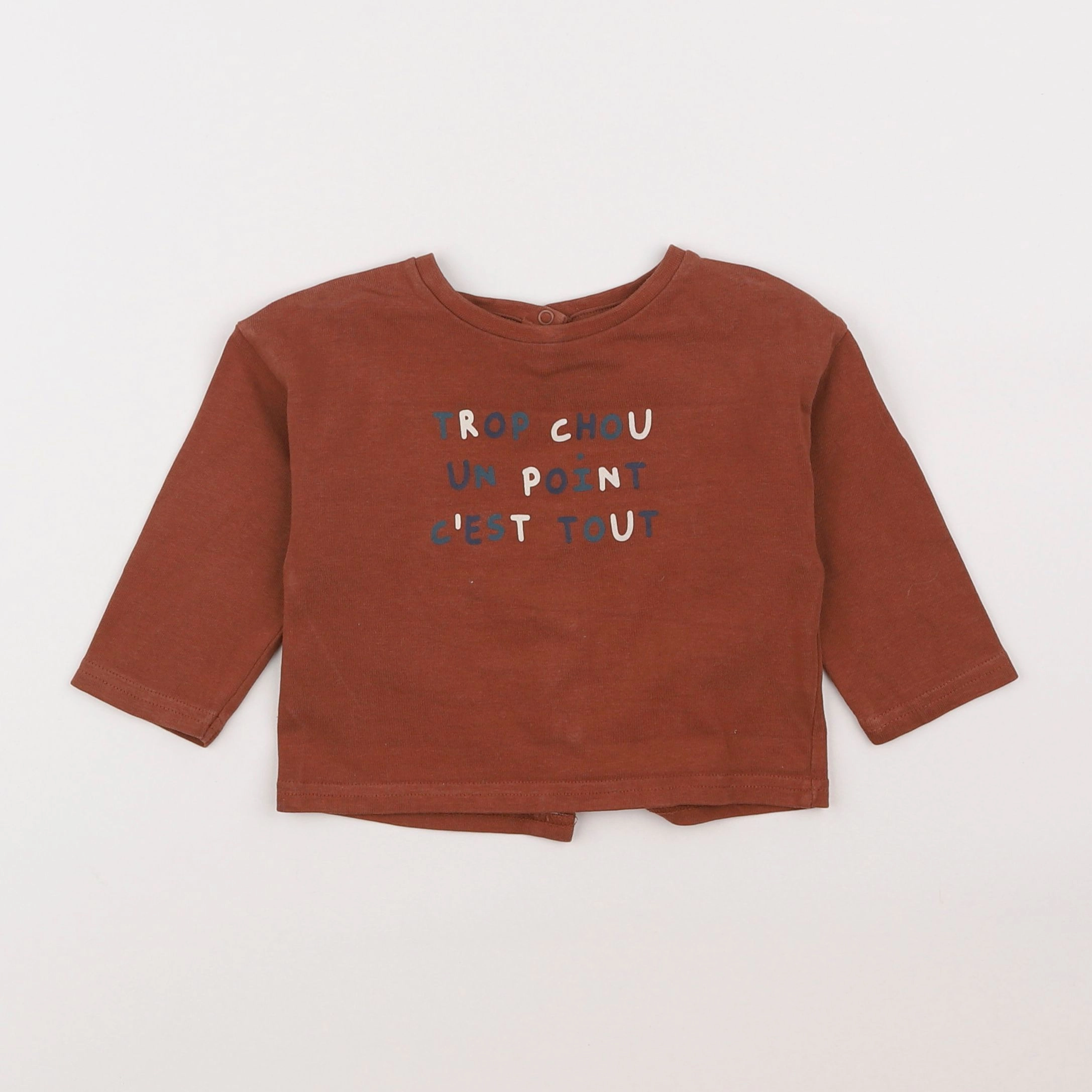 Vertbaudet - tee-shirt marron - 9 mois