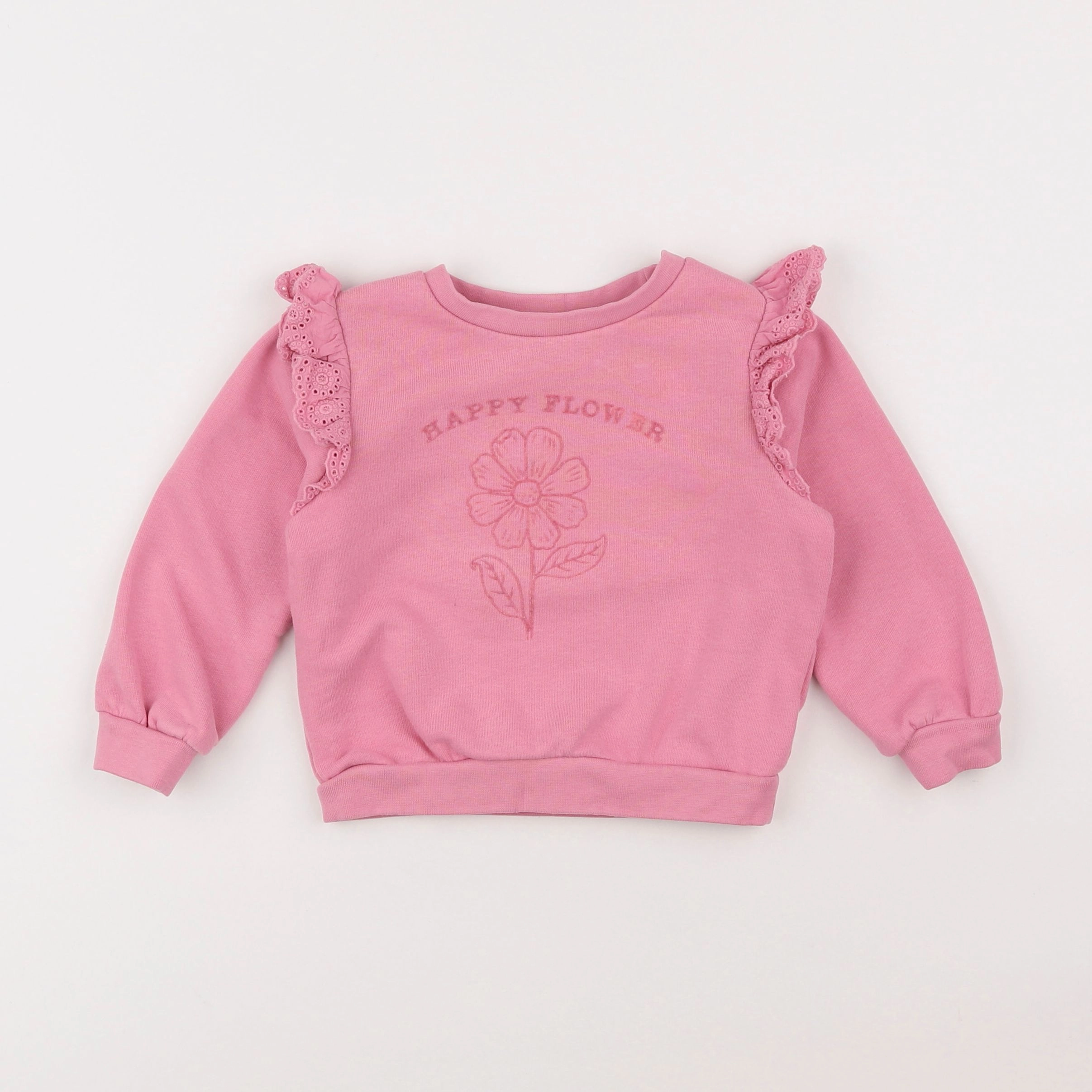 Vertbaudet - sweat rose - 2 ans