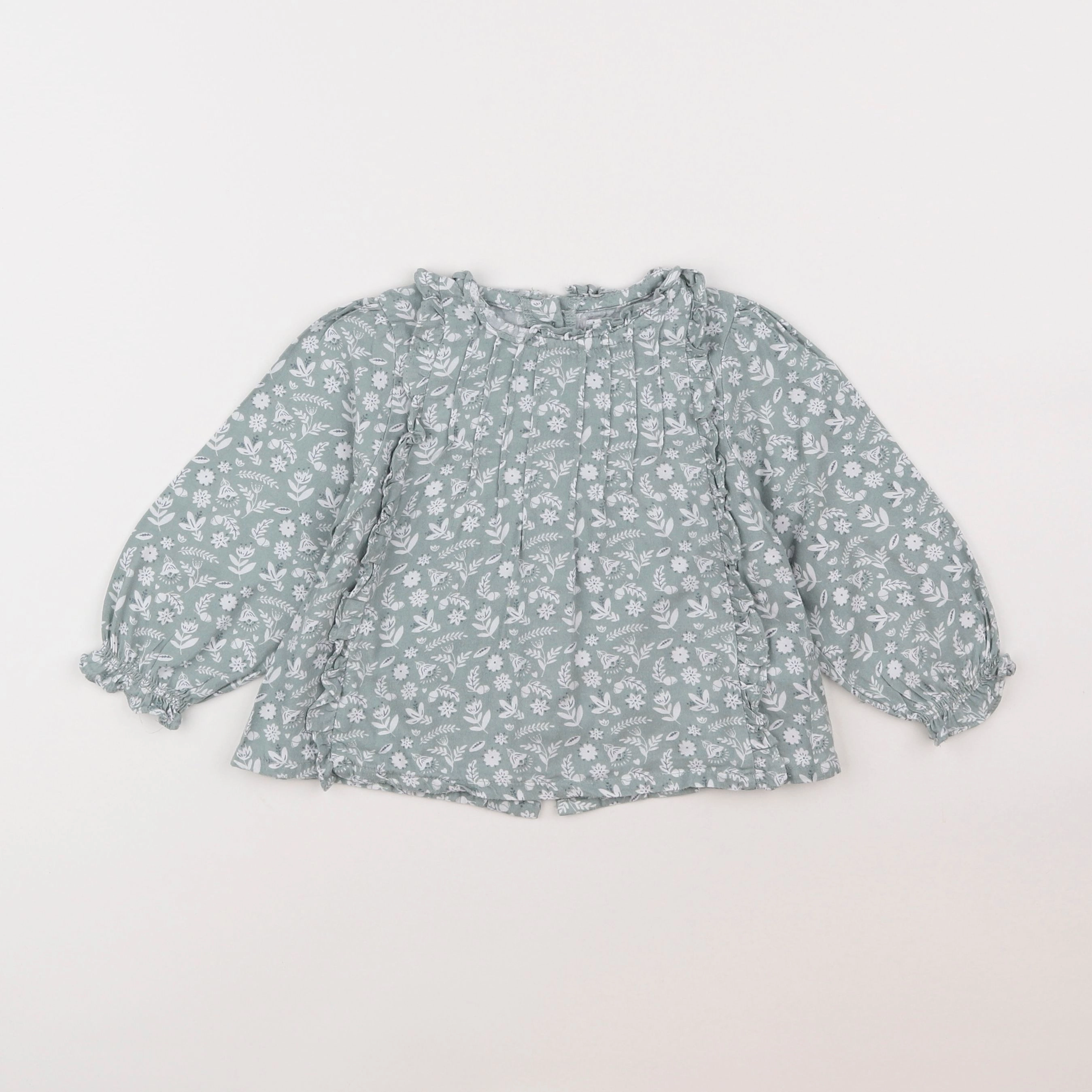 Vertbaudet - blouse vert - 2 ans