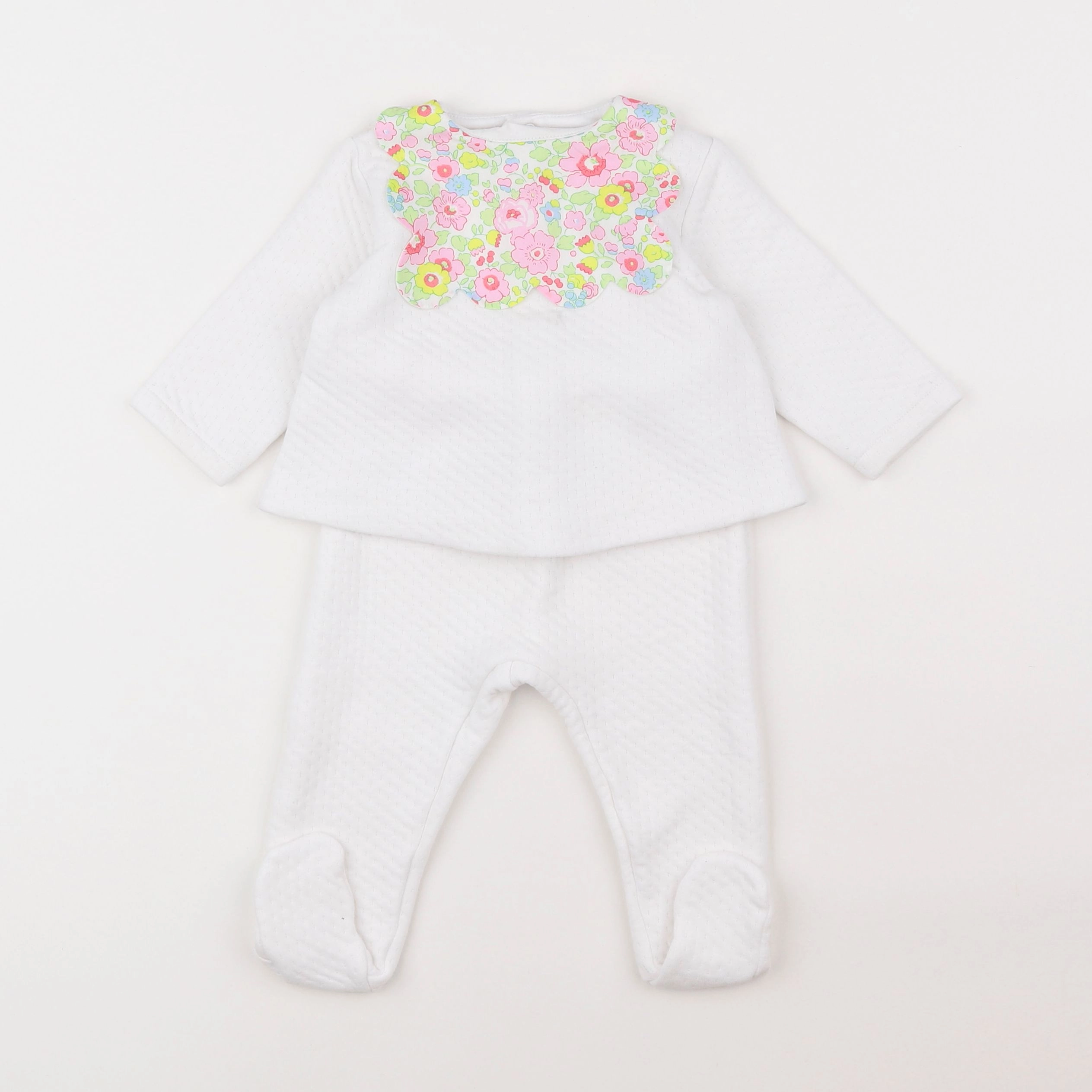 Jacadi - ensemble liberty blanc - 12 mois