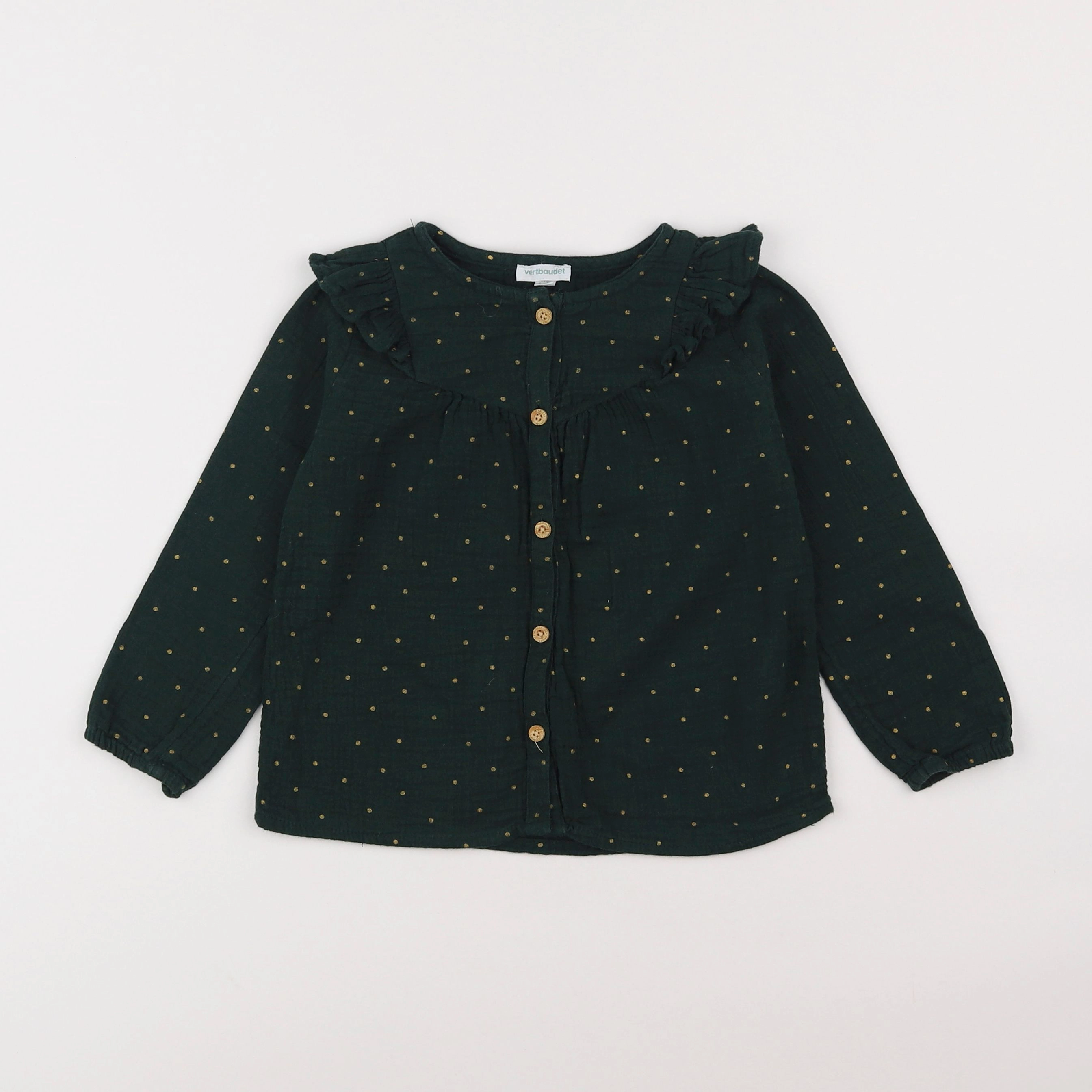 Vertbaudet - blouse vert - 4 ans