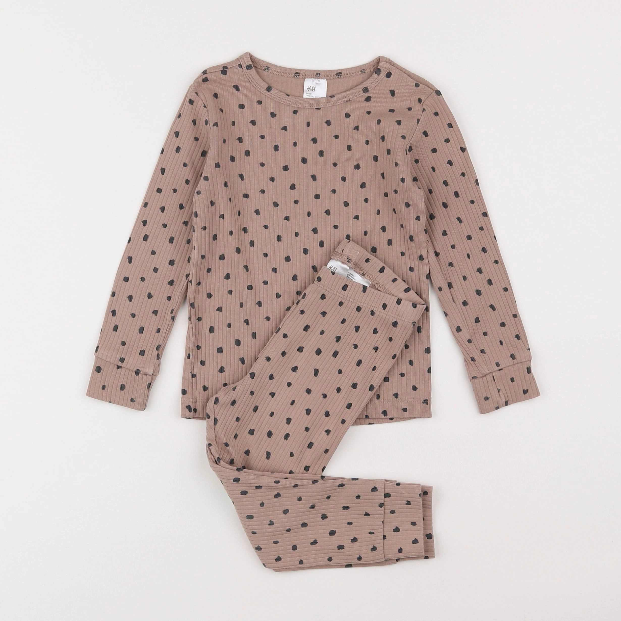 H&M - pyjama coton marron, noir - 2 ans