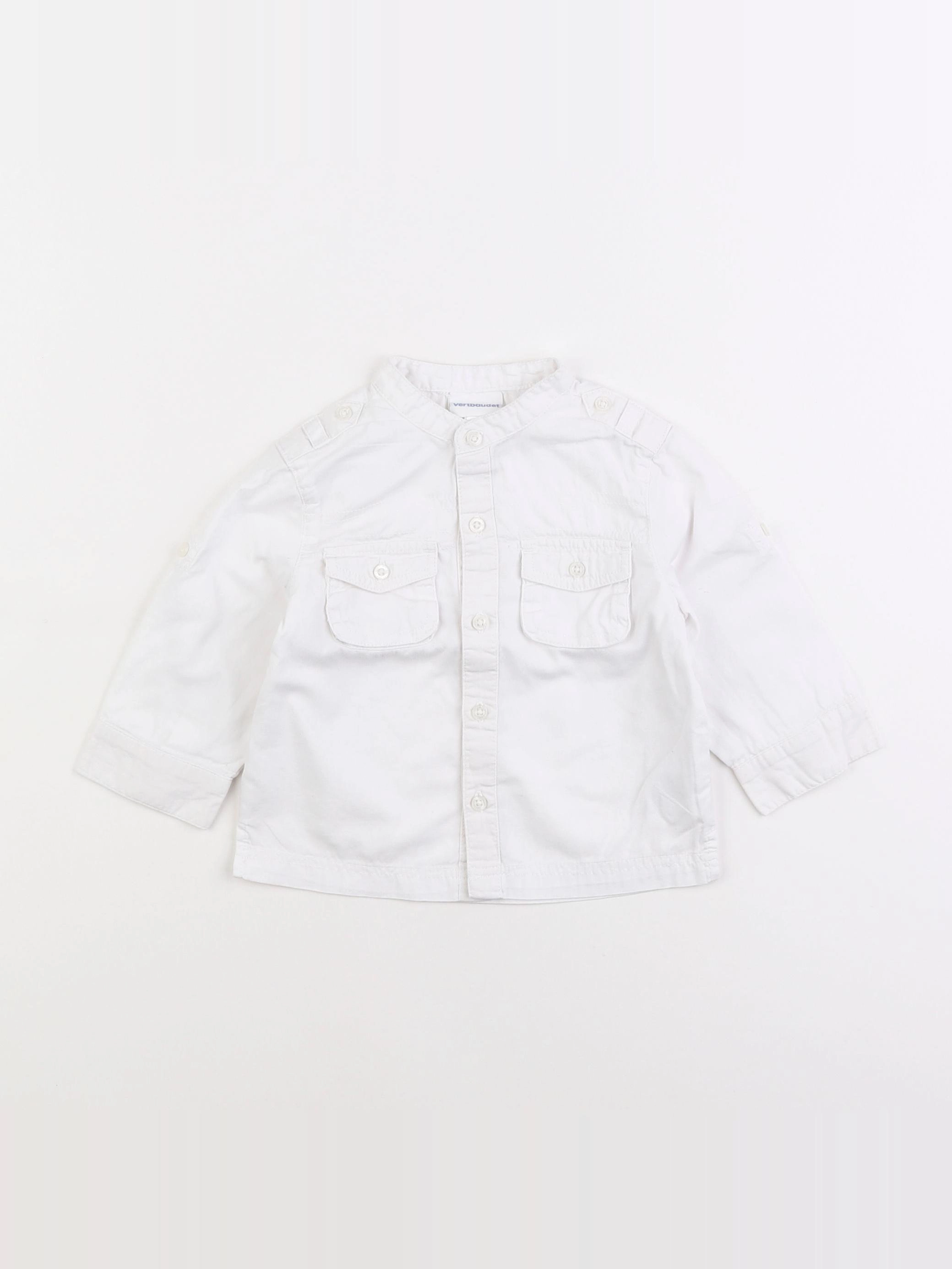 Vertbaudet - chemise blanc - 9 mois