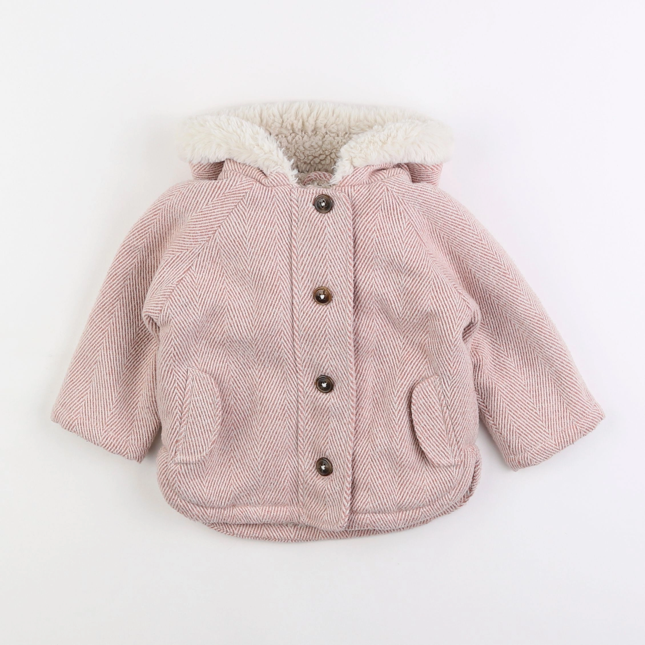 Vertbaudet - manteau rose - 18 mois