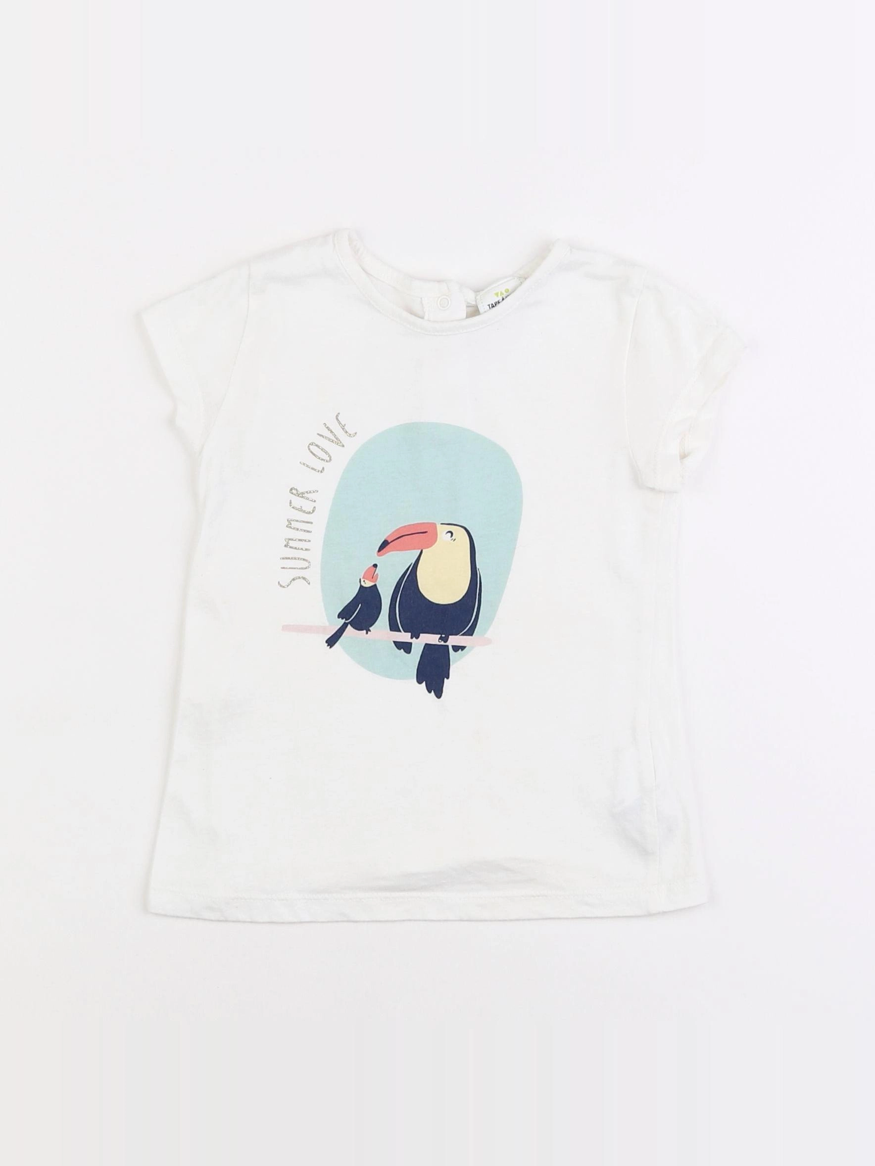 Tape à l'oeil - tee-shirt blanc, or - 2 ans