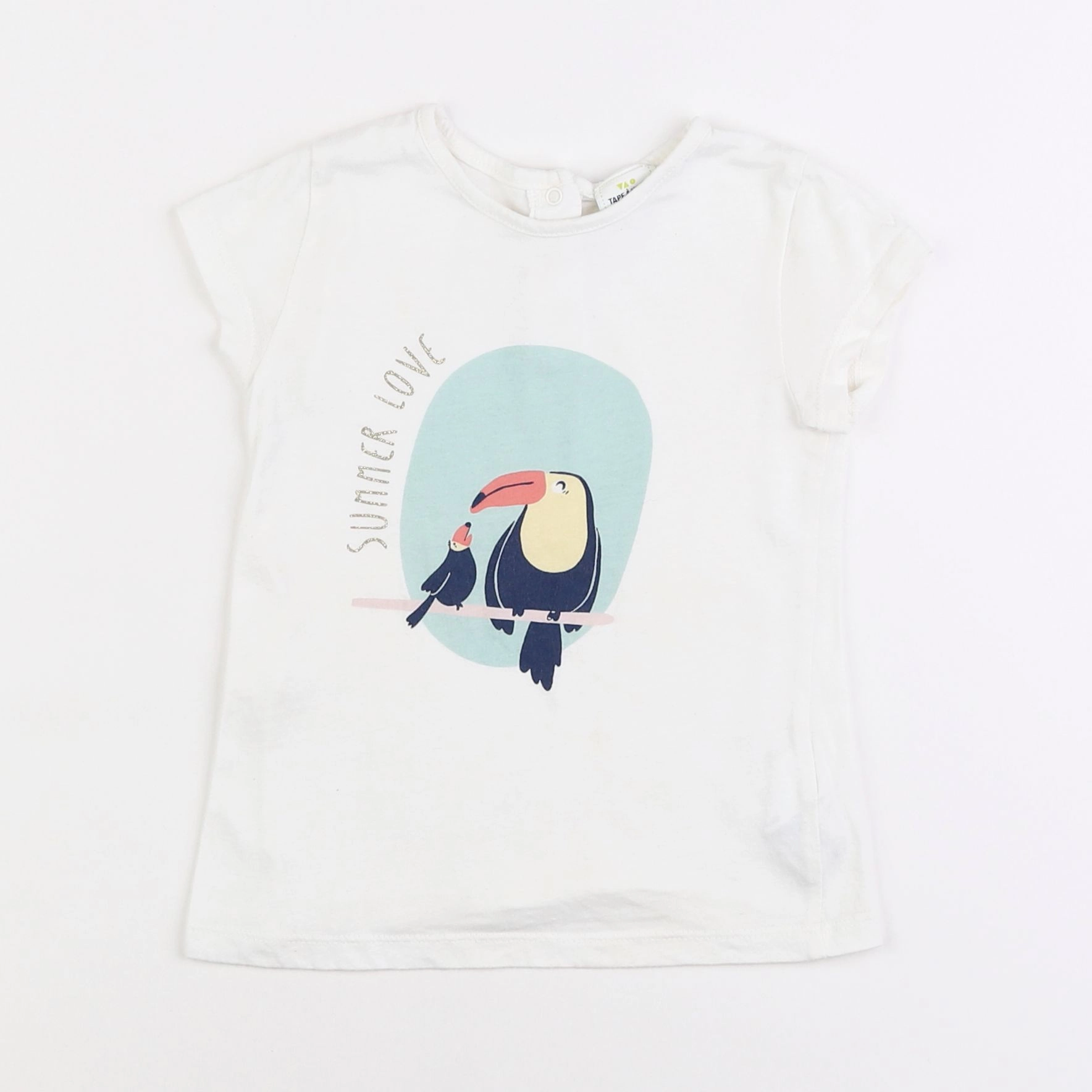 Tape à l'oeil - tee-shirt blanc, or - 2 ans