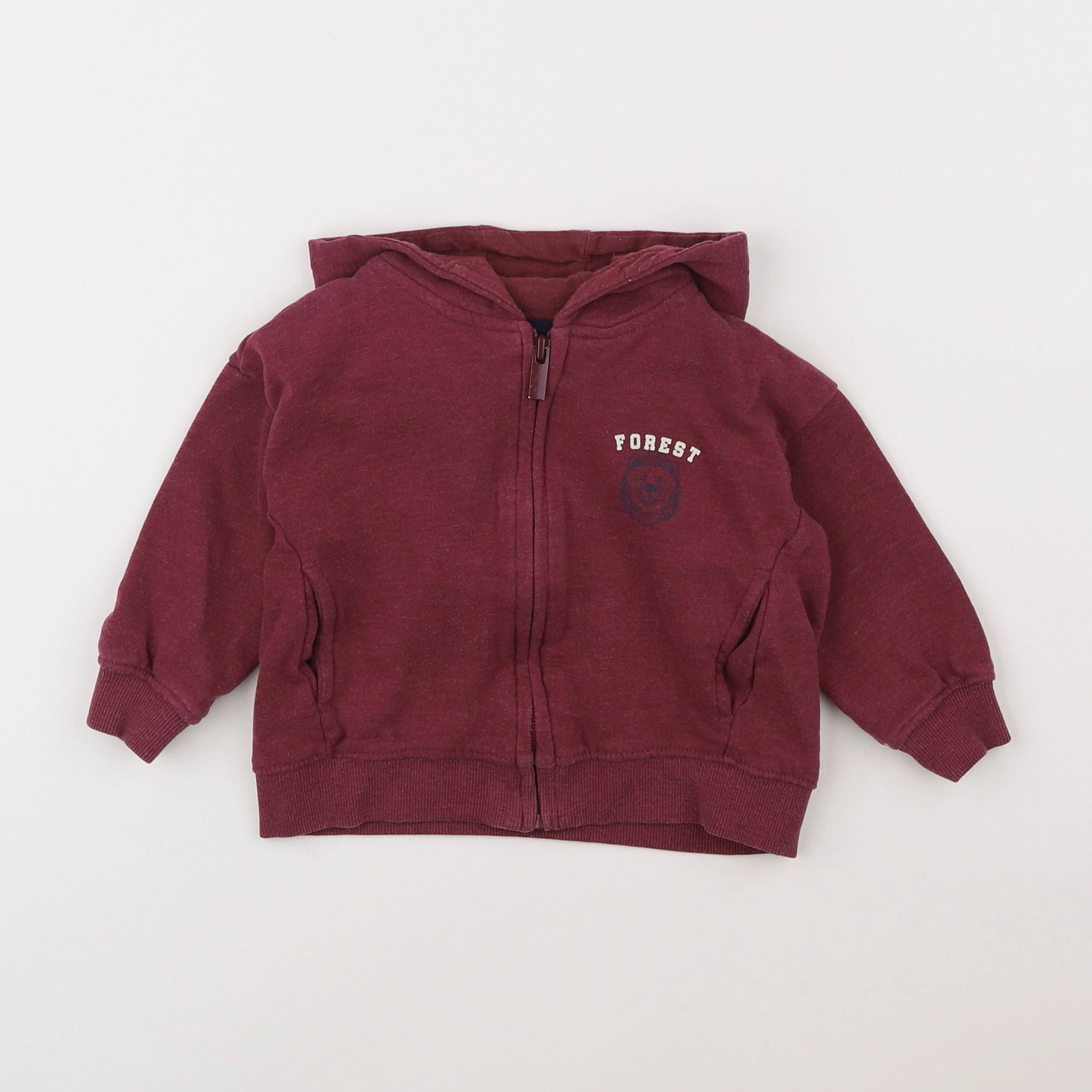 Vertbaudet - sweat rouge - 2 ans