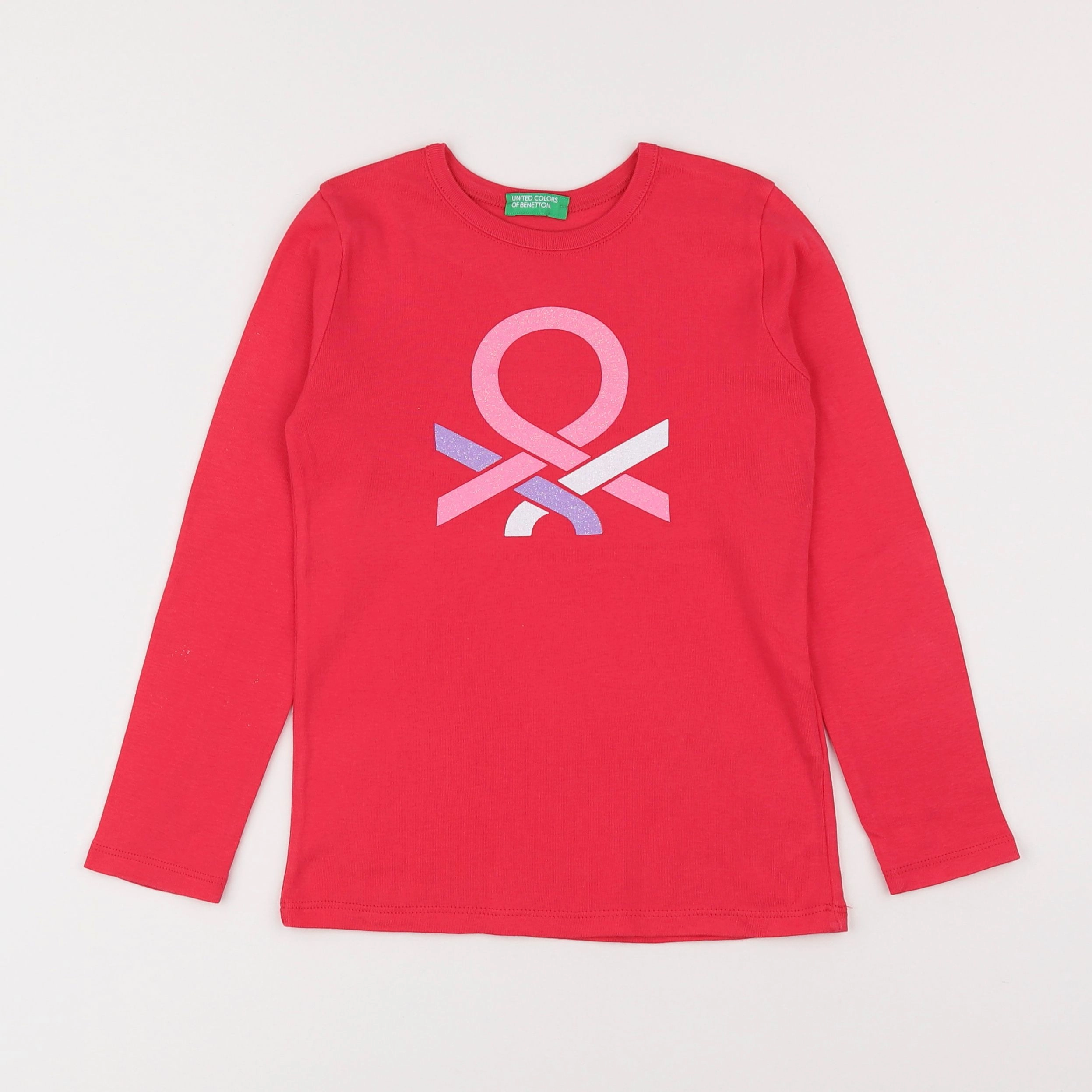 Benetton - tee-shirt rose - 6/7 ans