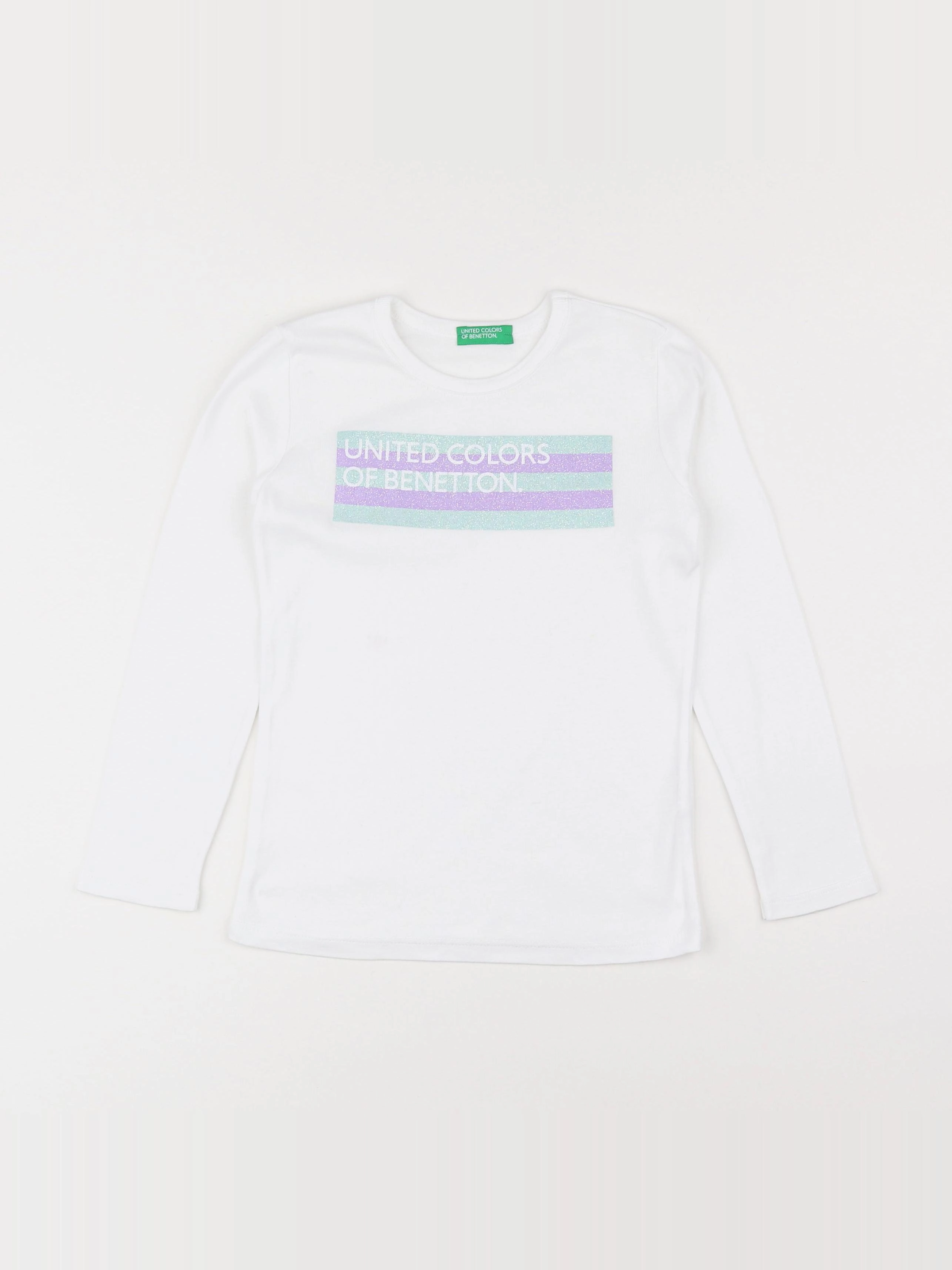 Benetton - tee-shirt blanc - 6/7 ans