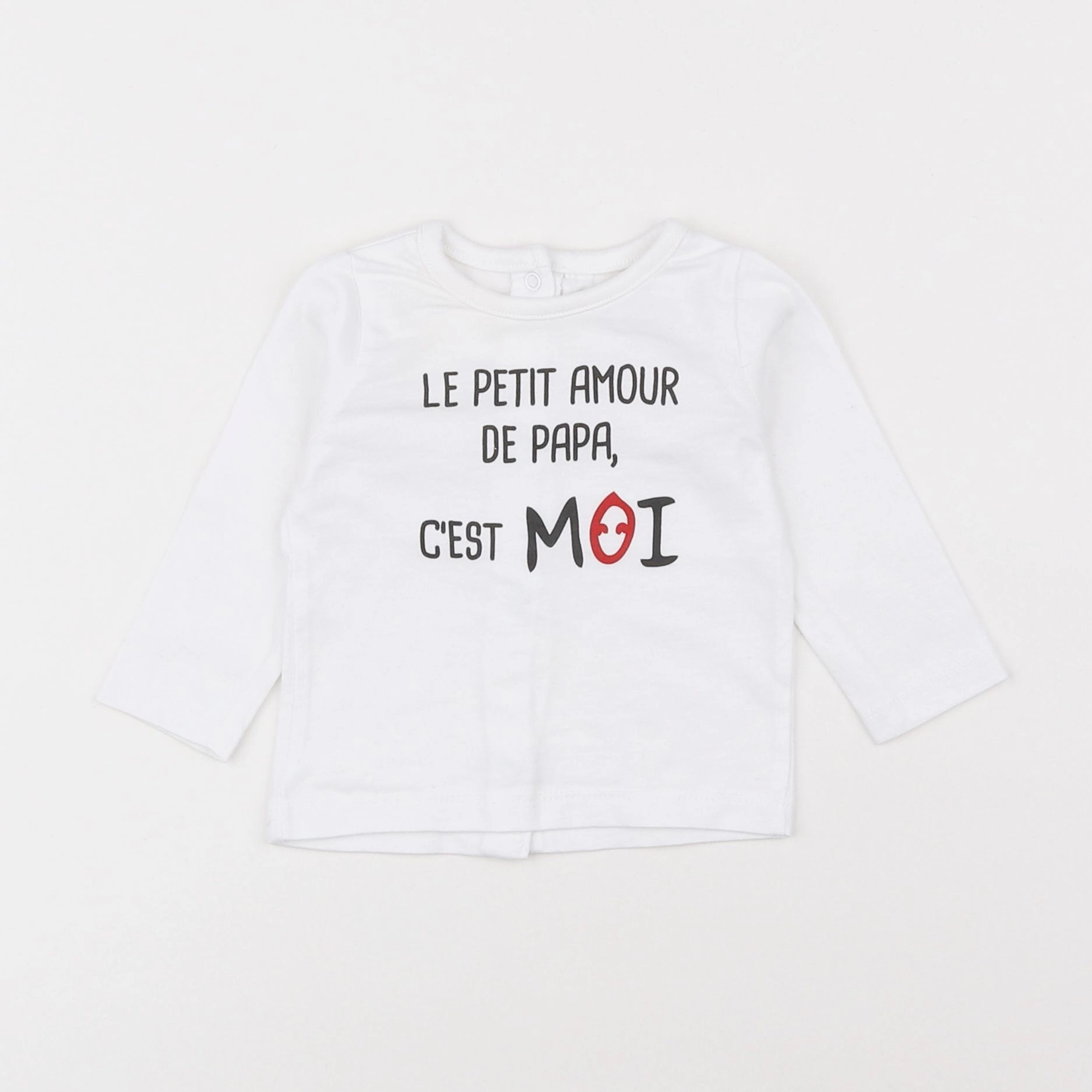 Vertbaudet - tee-shirt blanc - 3 mois