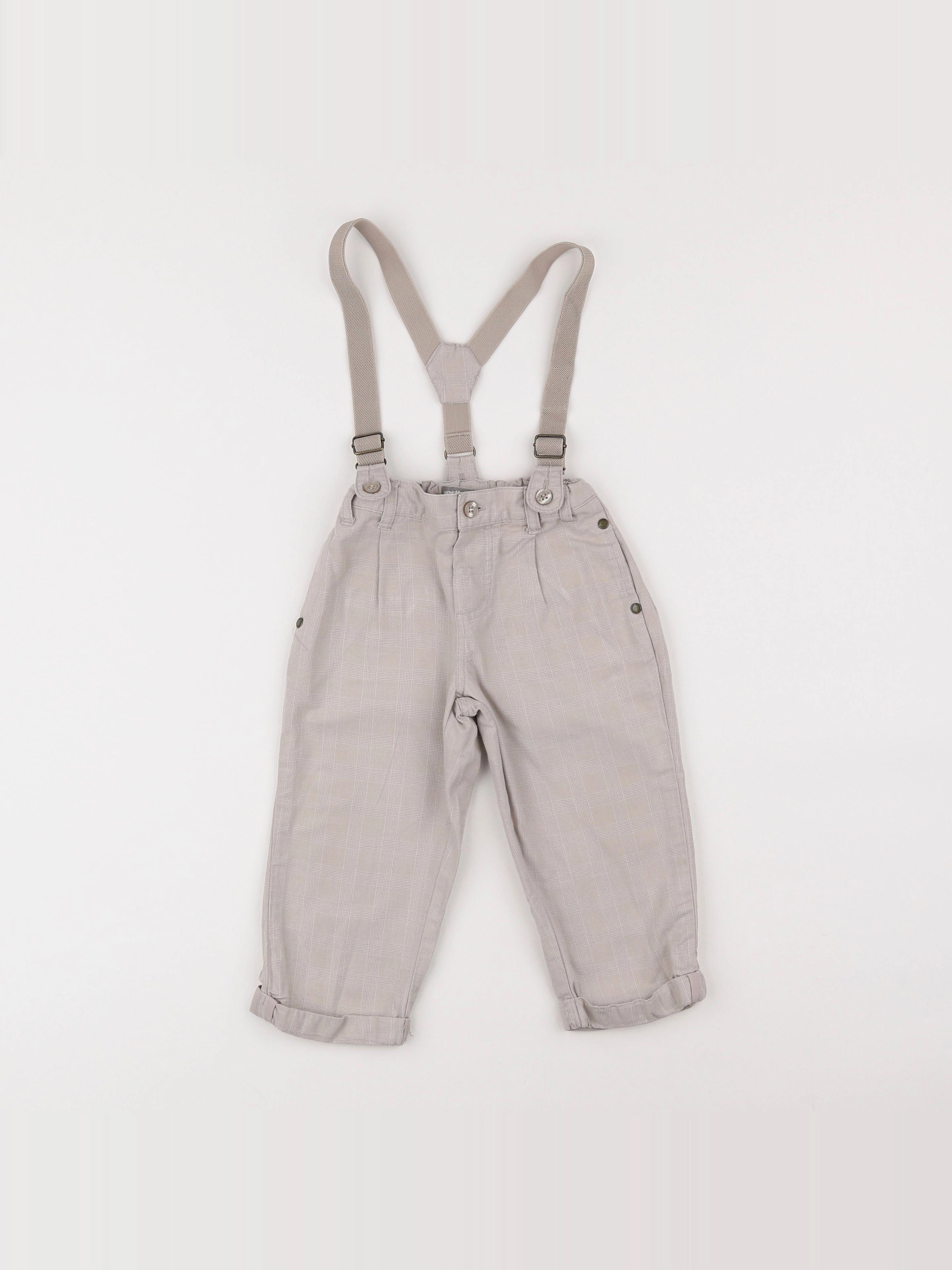 Vertbaudet - pantalon beige - 18 mois