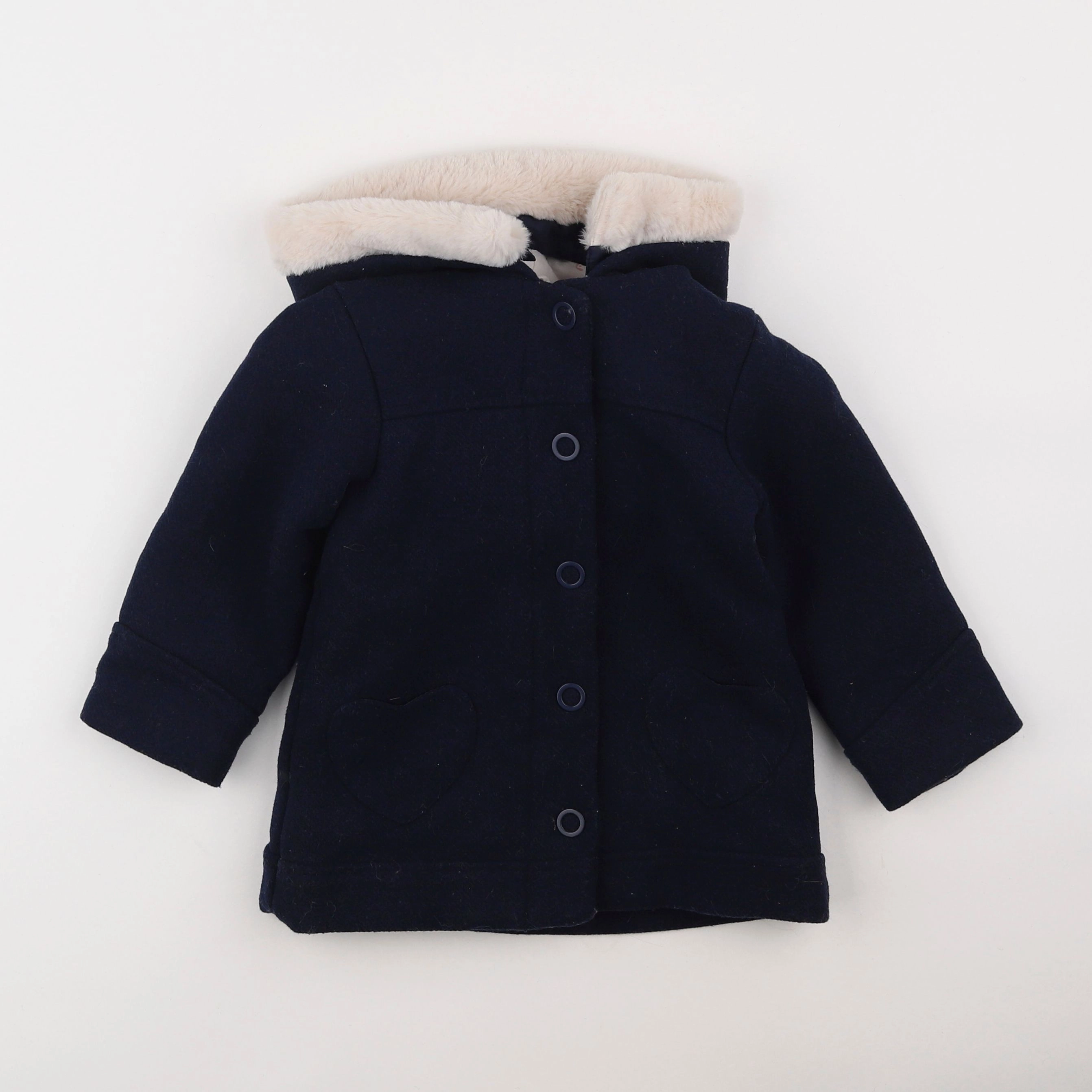 Vertbaudet - manteau bleu - 2 ans