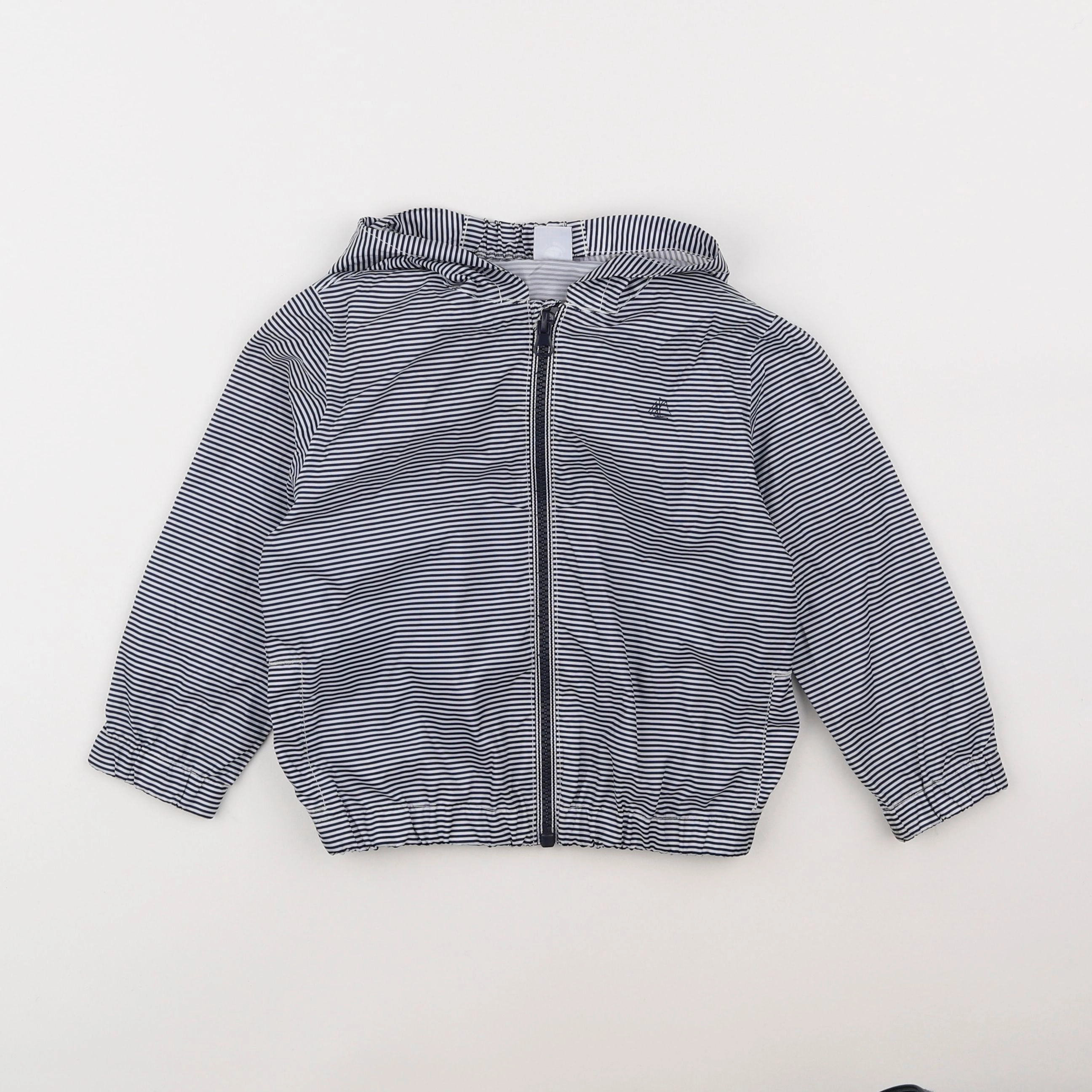 Petit Bateau - imperméable bleu - 3 ans