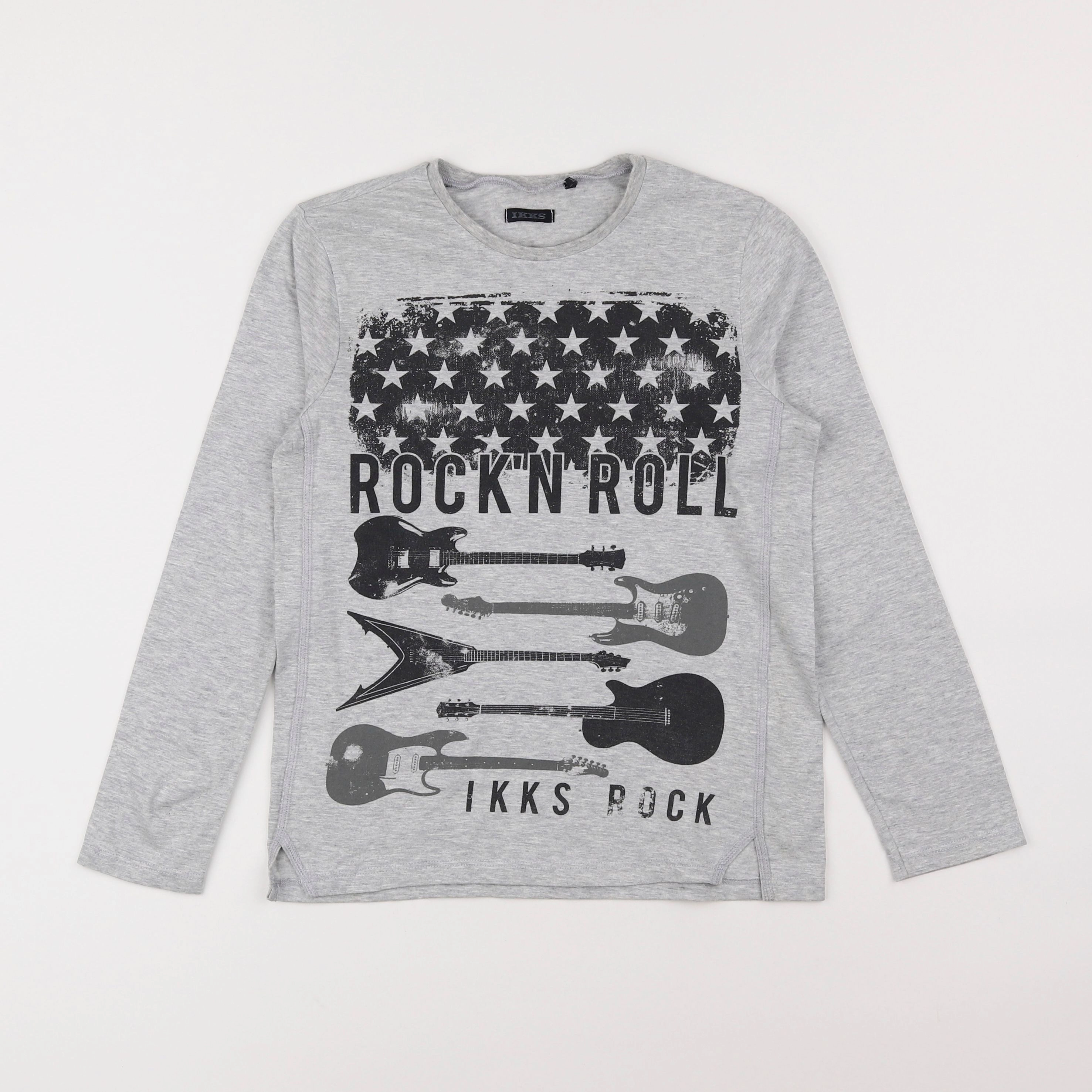 IKKS - tee-shirt gris - 8 ans