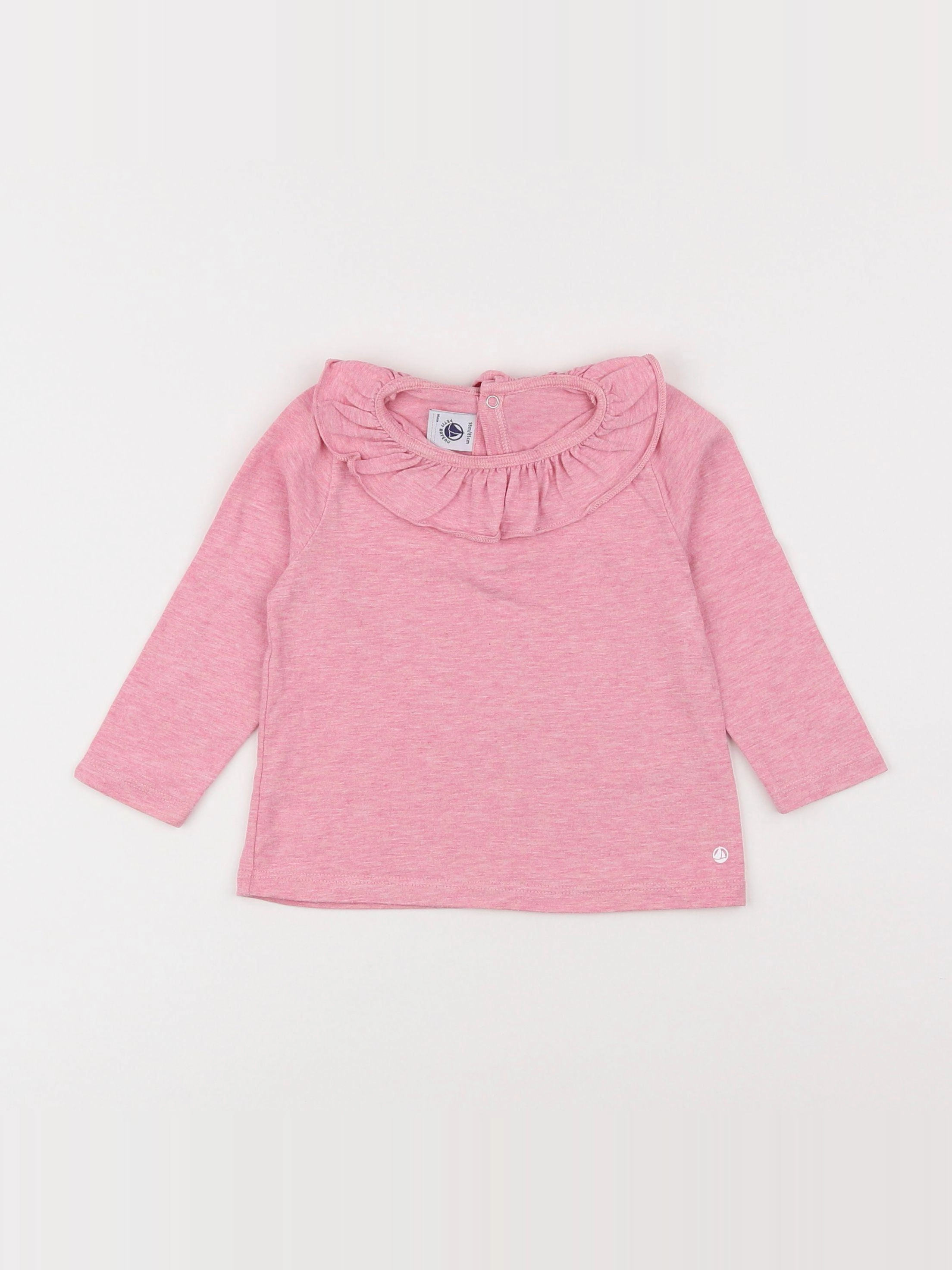 Petit Bateau - tee-shirt rose - 18 mois