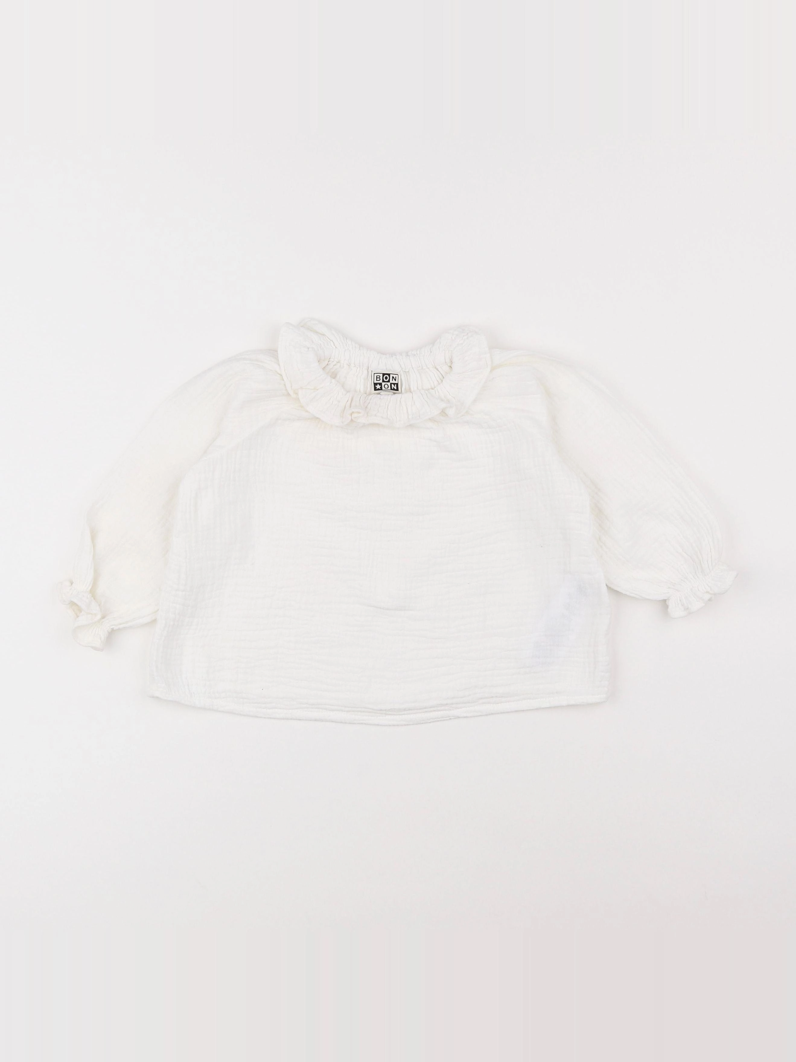 Bonton - blouse blanc - 18 mois
