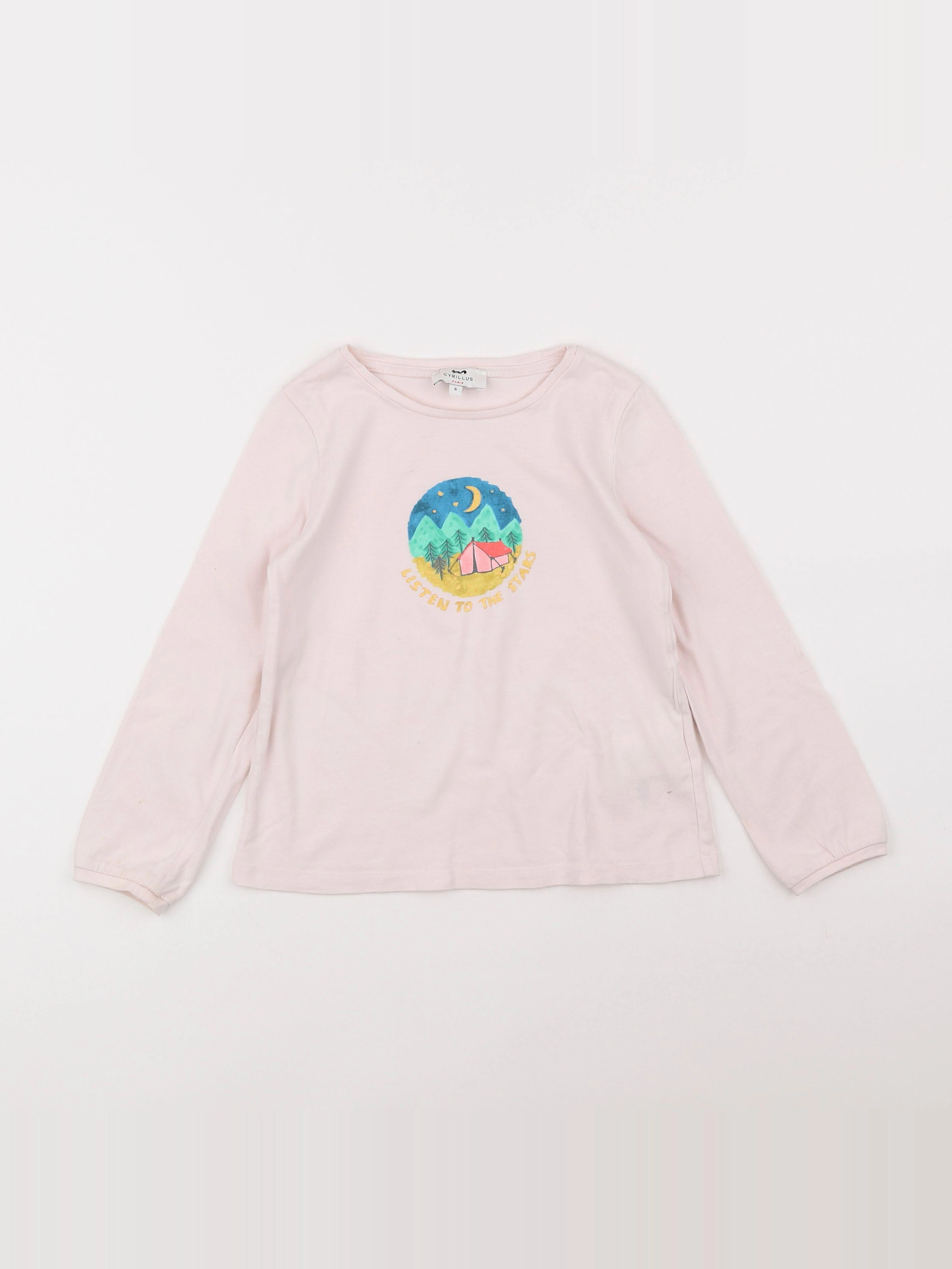 Cyrillus - tee-shirt rose - 6 ans