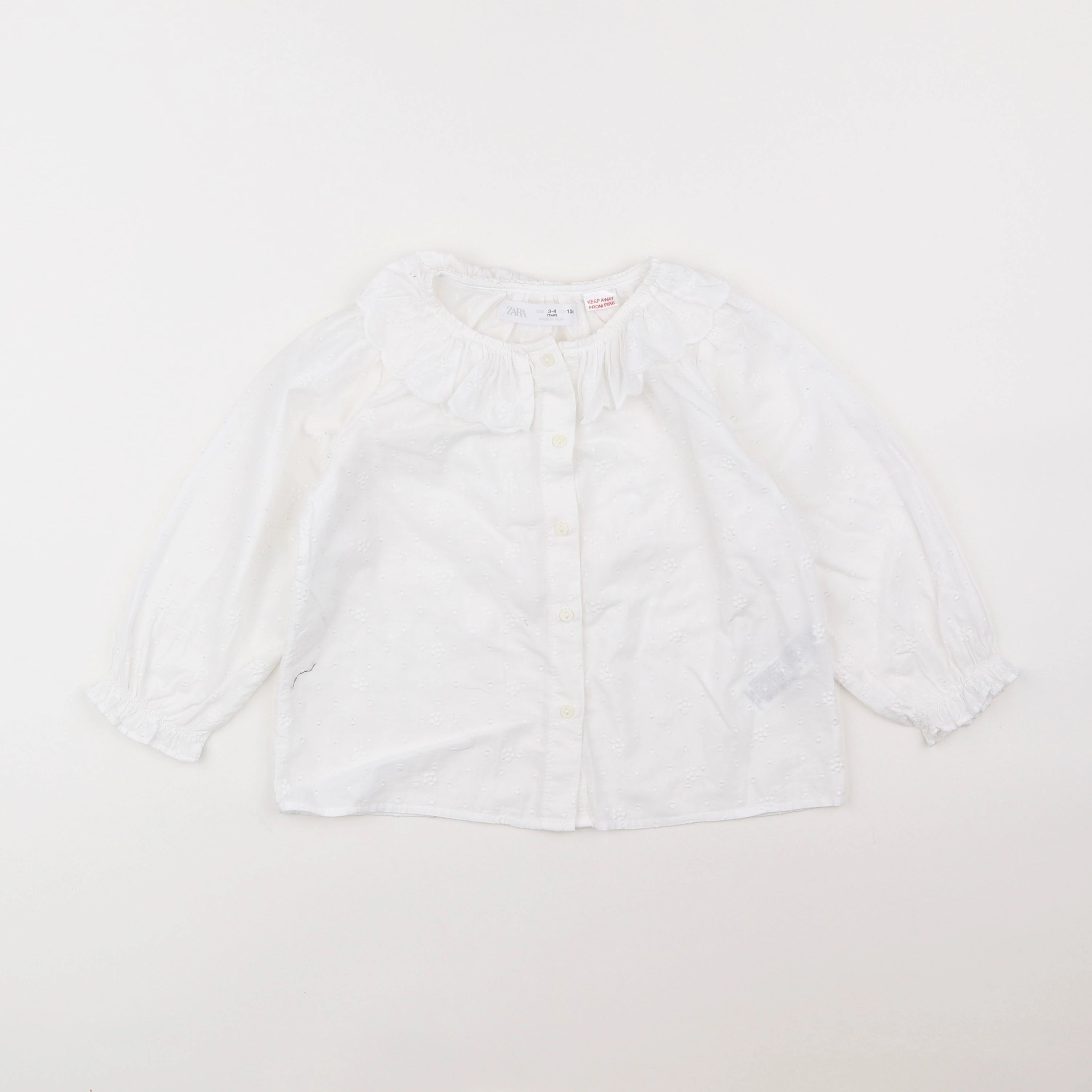 Zara - blouse blanc - 3/4 ans