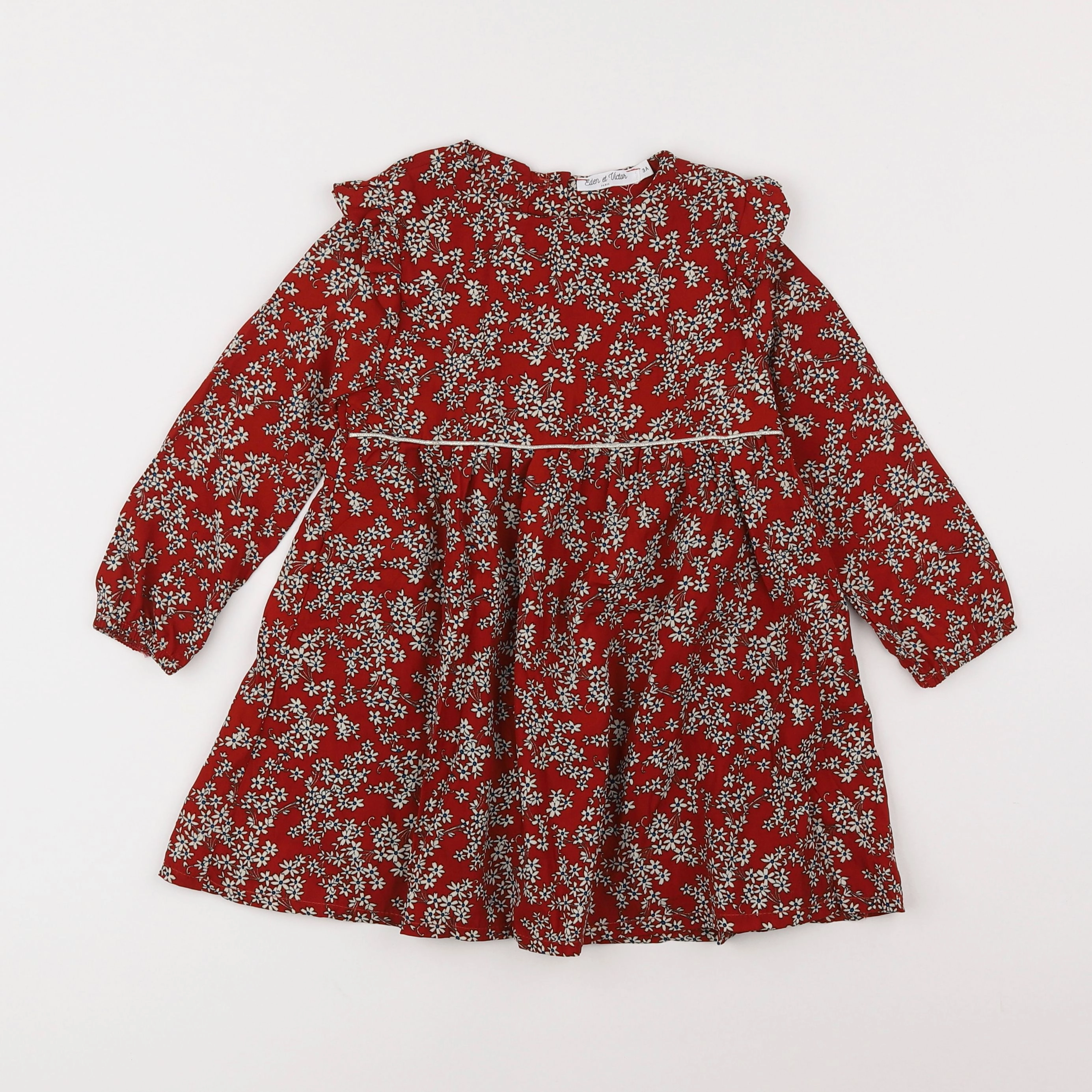 Eden & Victor - robe rouge - 3 ans