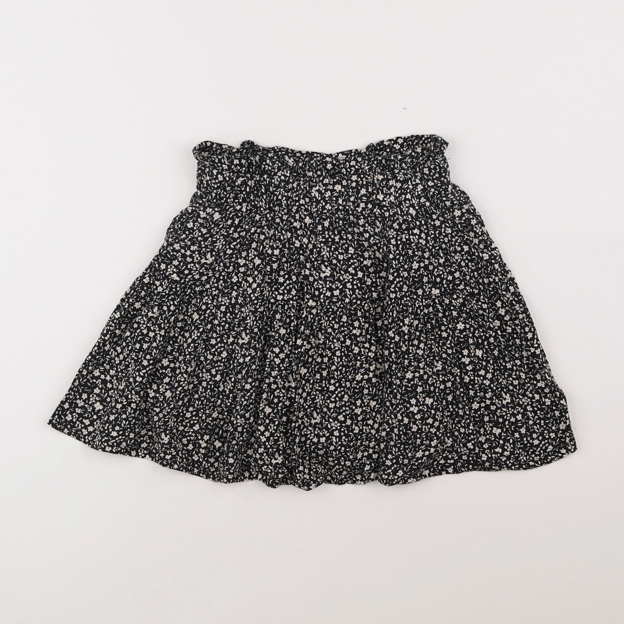 Zara - jupe short blanc, noir - 11/12 ans