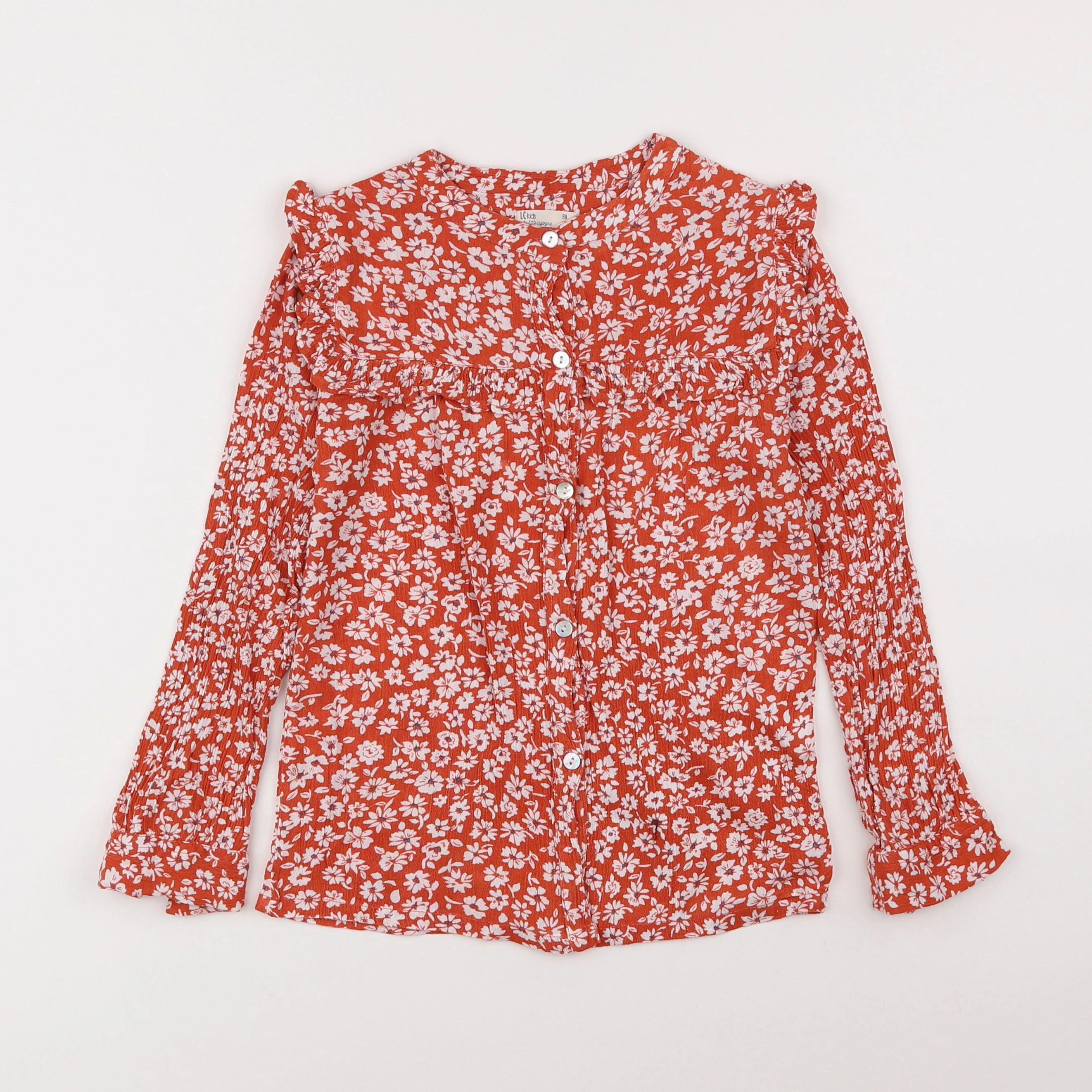 Little Cigogne - chemise orange - 8 ans