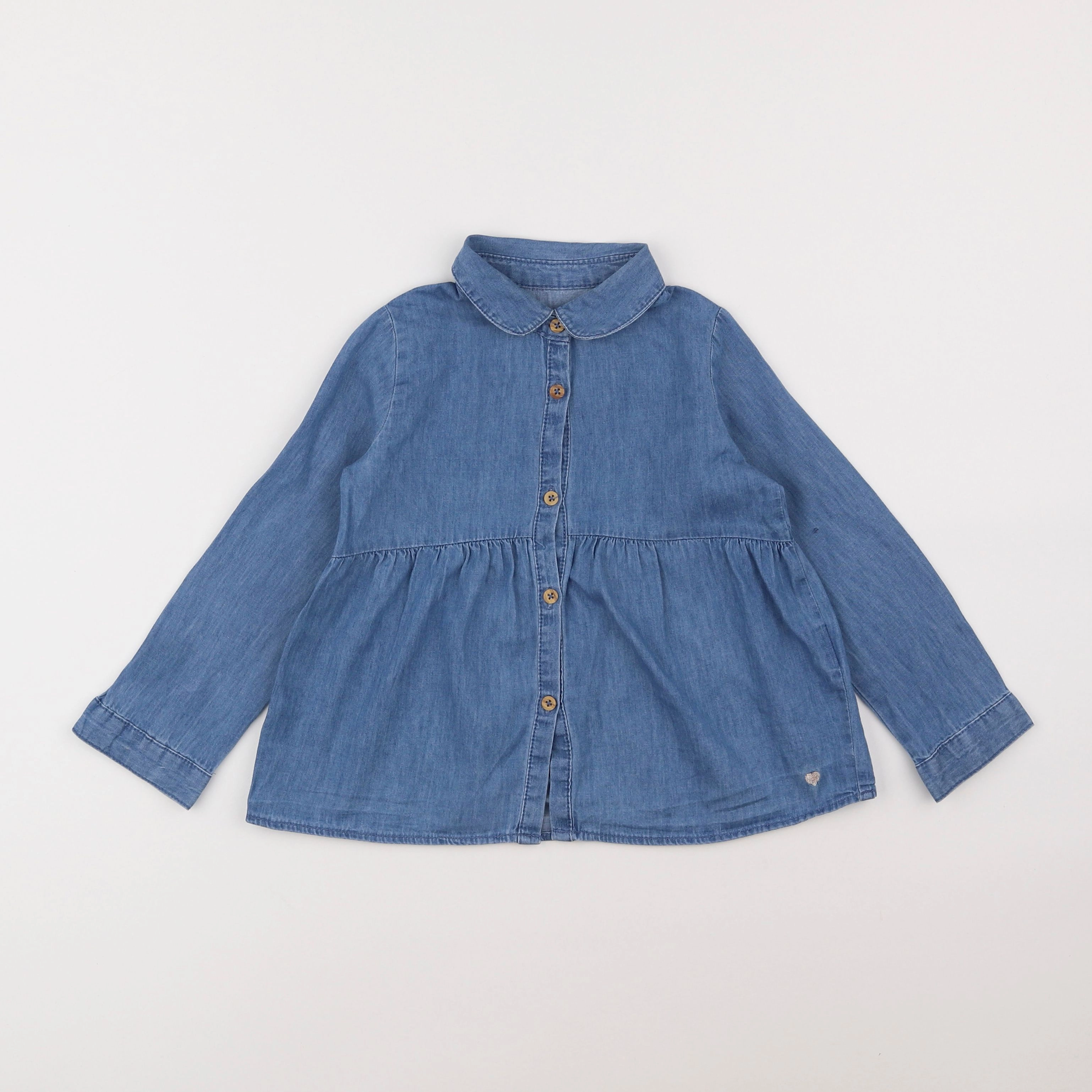 Vertbaudet - blouse bleu - 4 ans