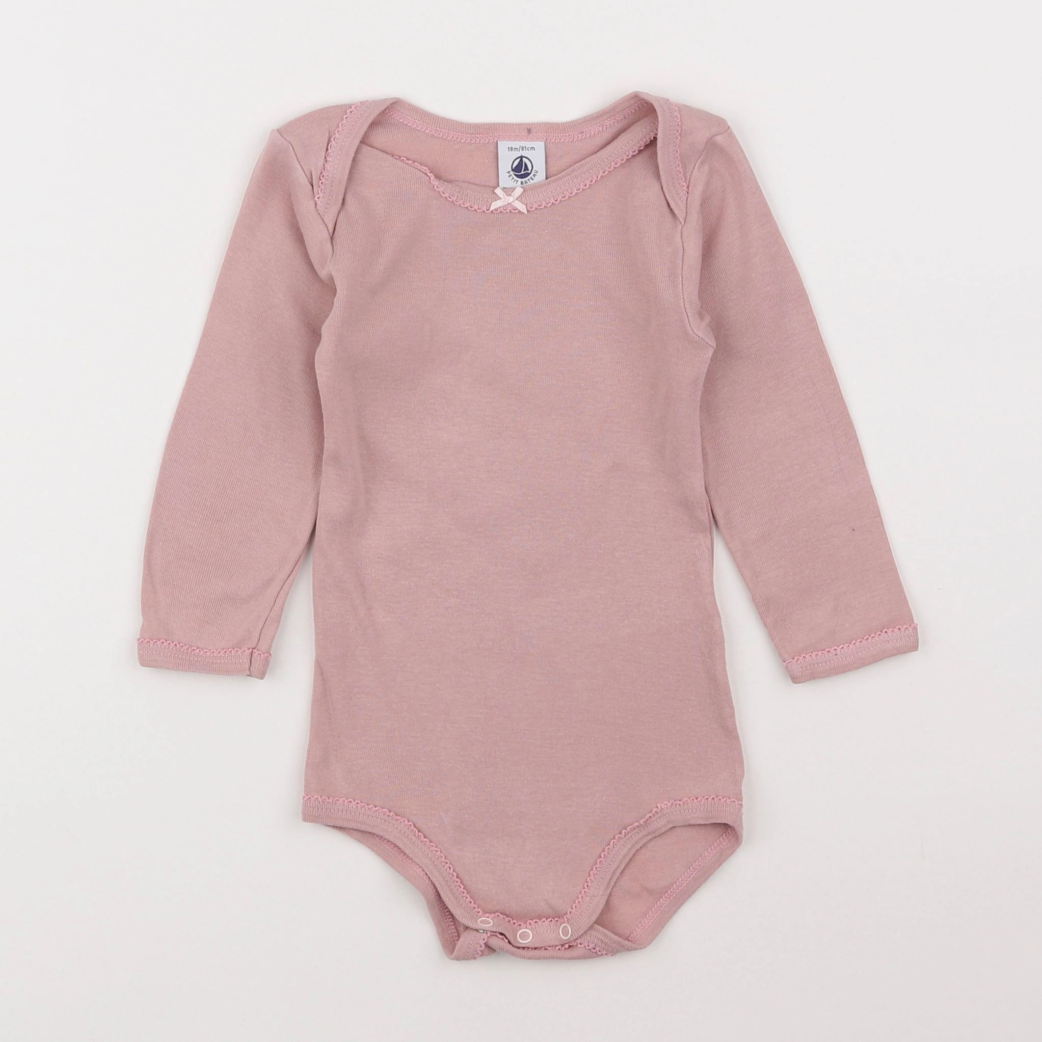 Petit Bateau - body rose - 18 mois