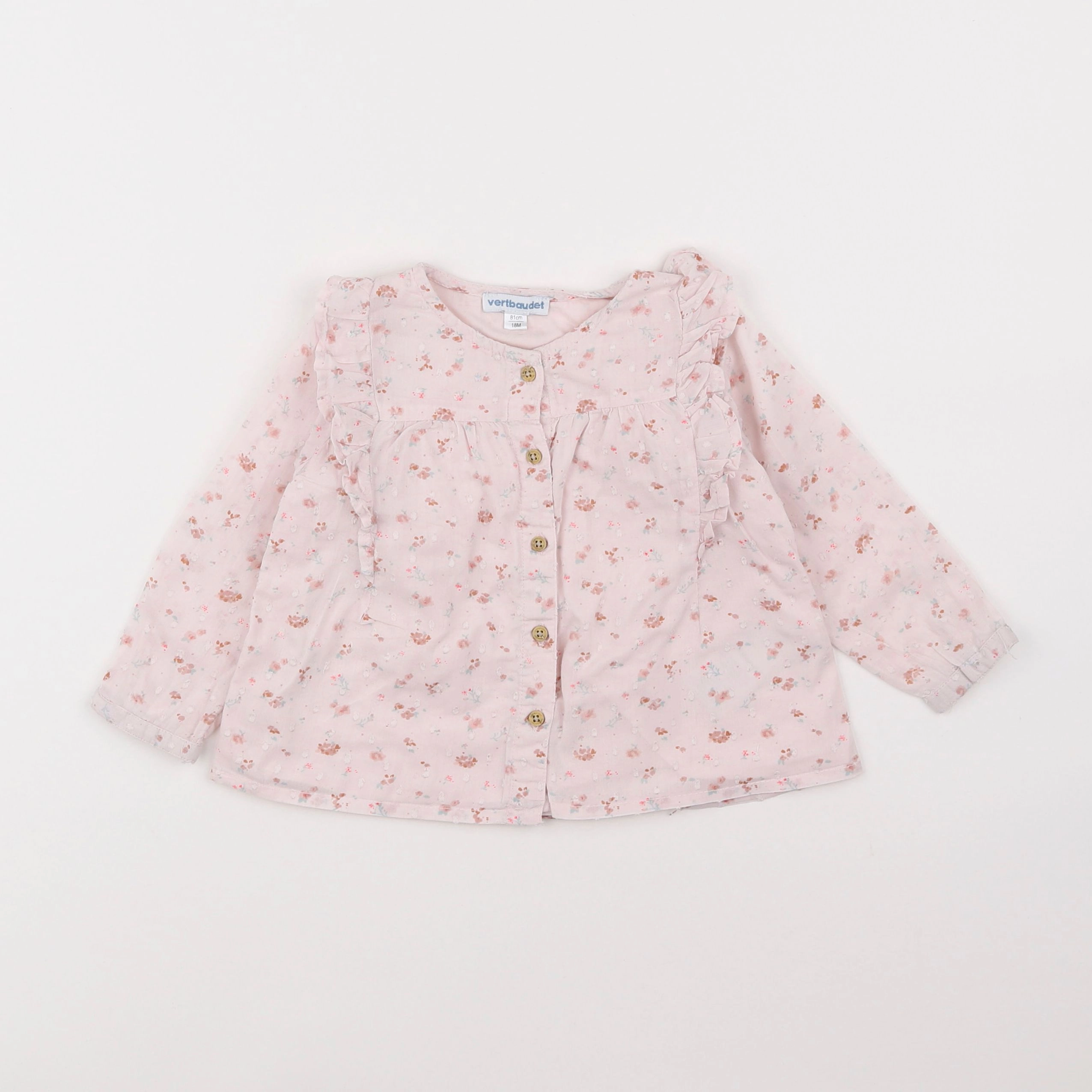 Vertbaudet - blouse rose - 18 mois