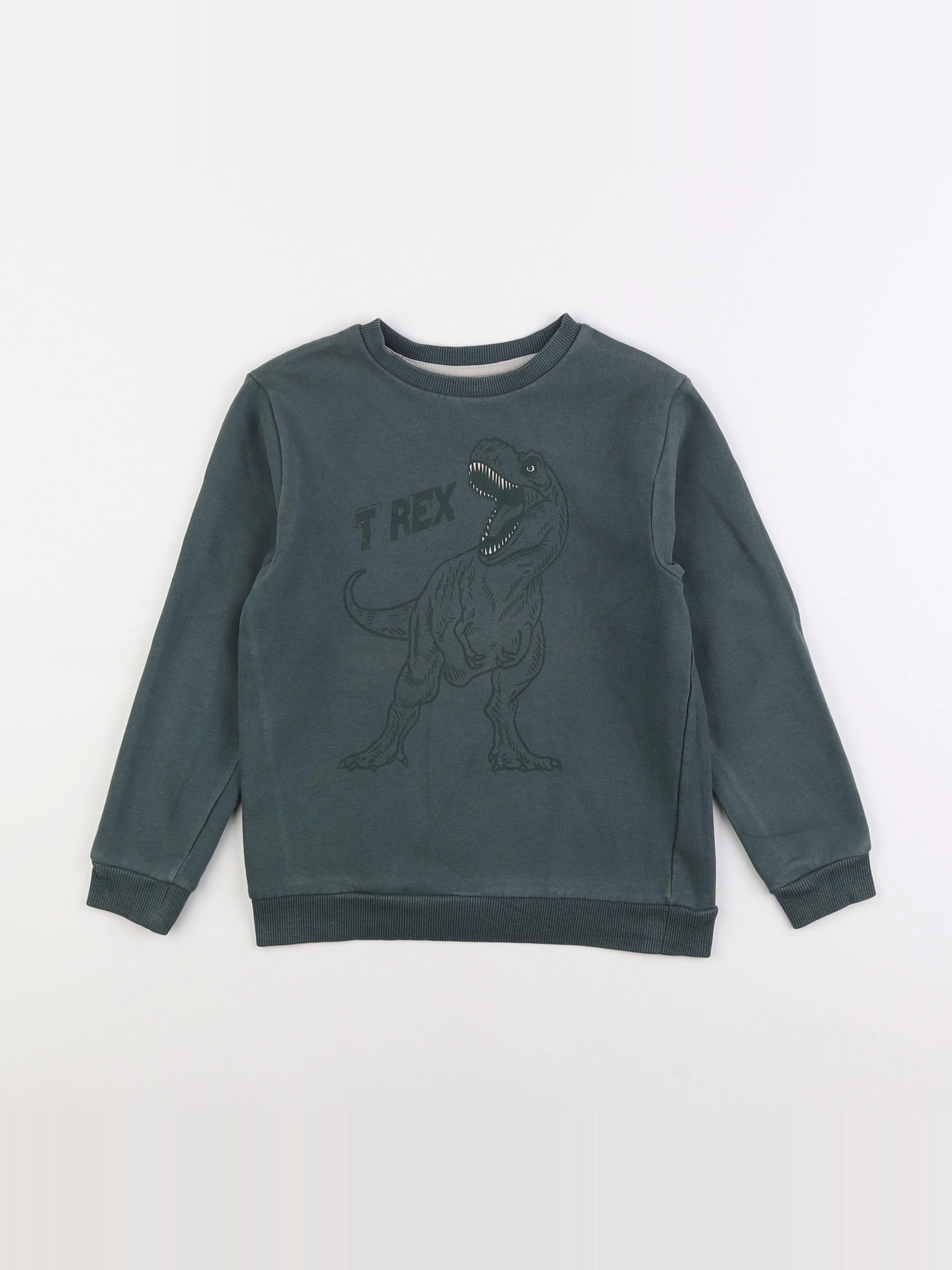 Vertbaudet - sweat vert - 8 ans