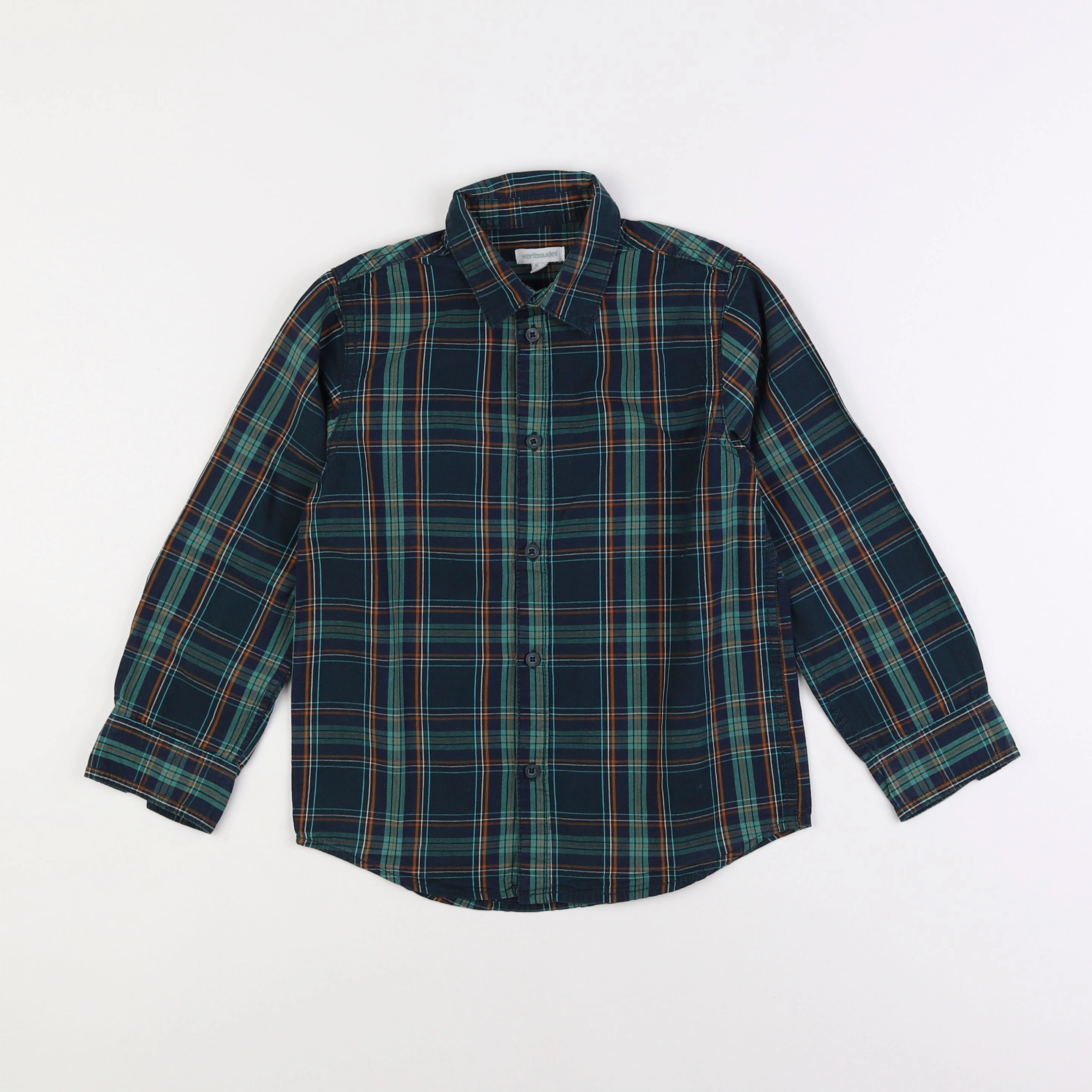 Vertbaudet - chemise vert - 8 ans
